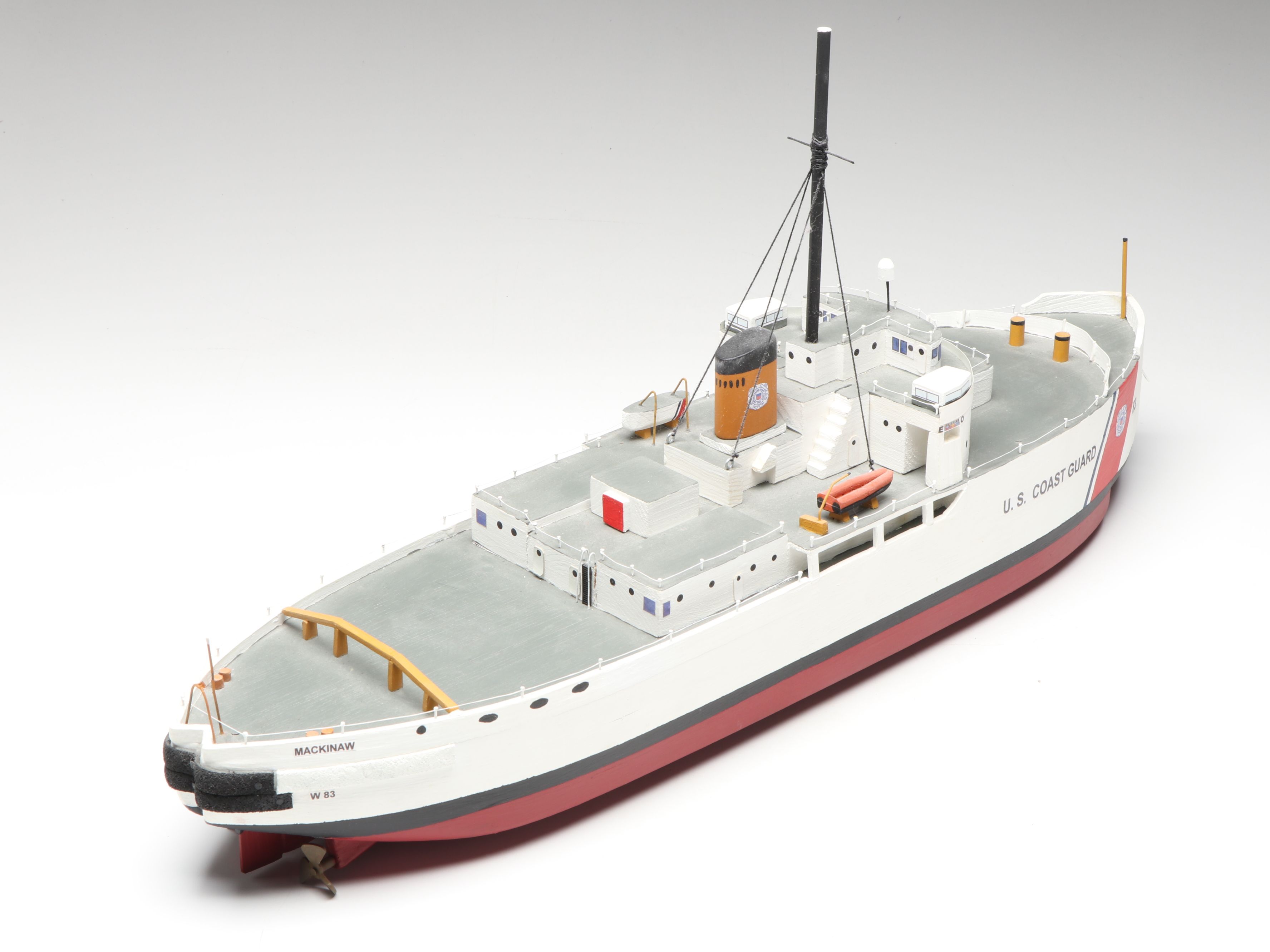 U.S. Coast Guard Handcrafted Wooden Ship