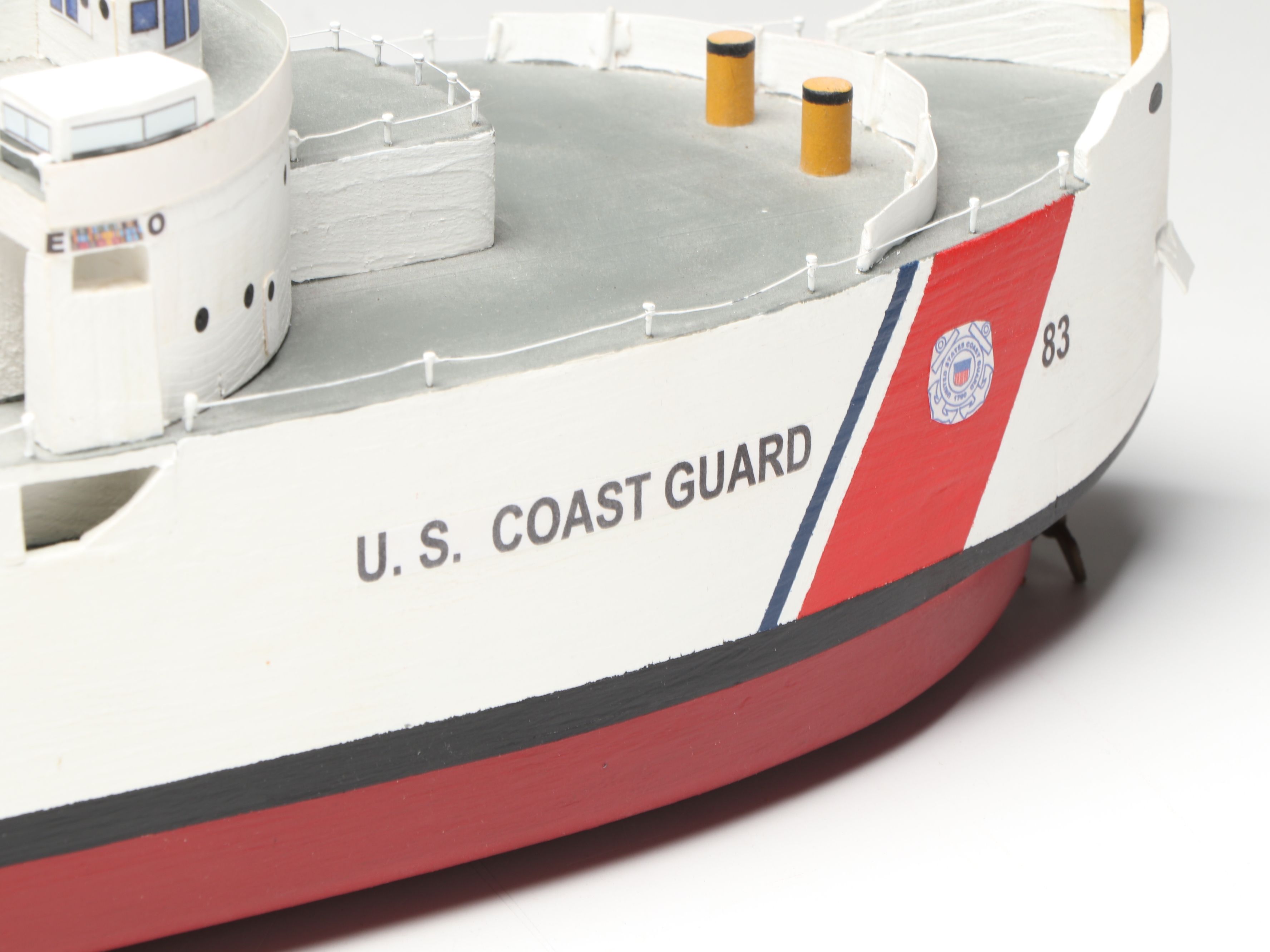 U.S. Coast Guard Handcrafted Wooden Ship