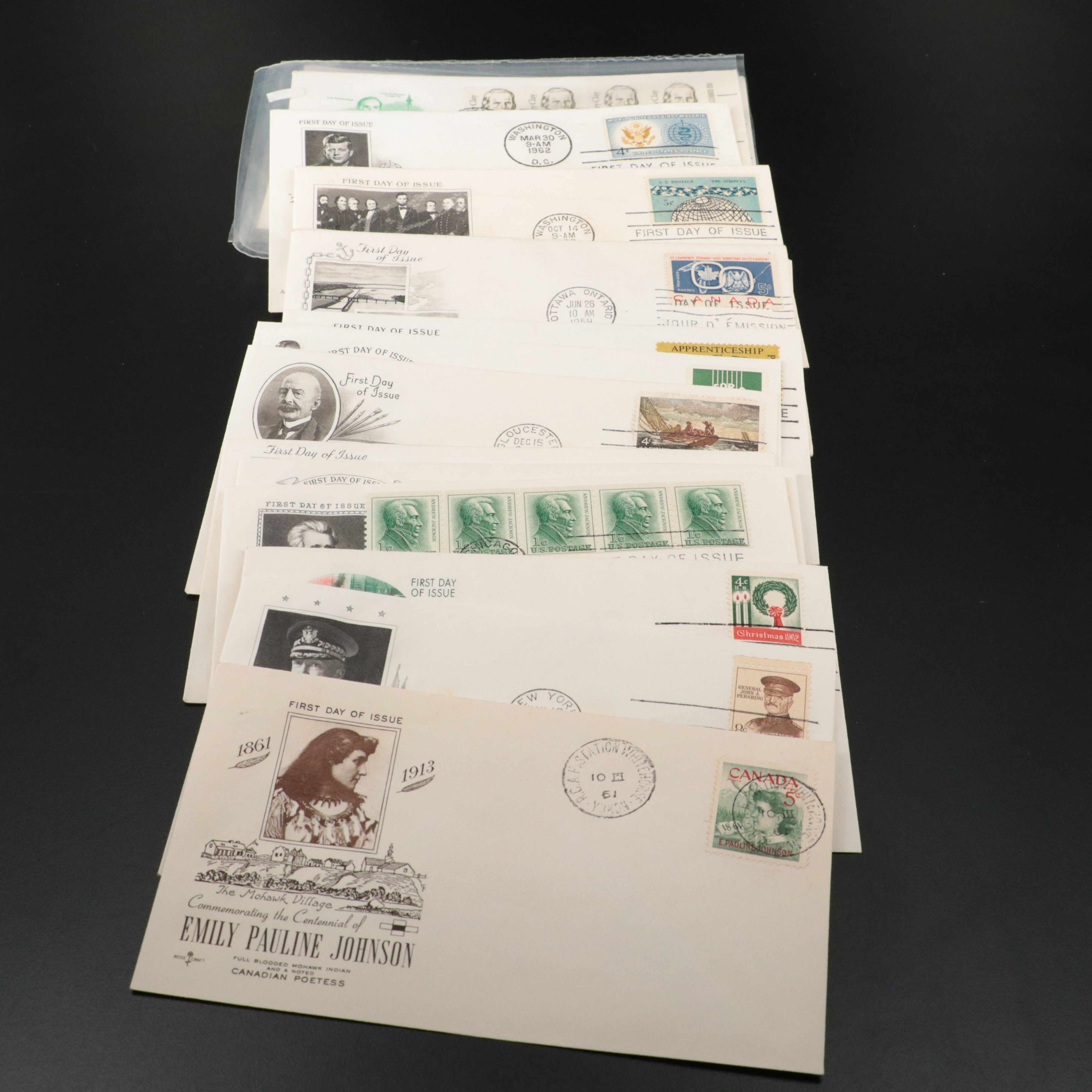 188 U.S. First Day Covers, 1950s to 1980s