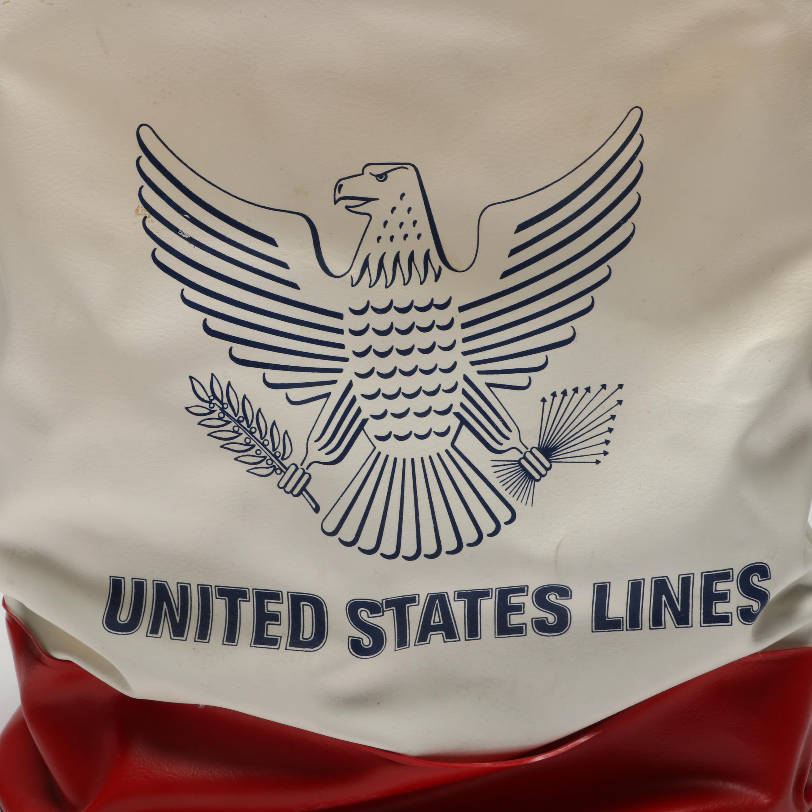 S.S. United States Tote, Flags, Paddle and More, Mid to Late 20th Century