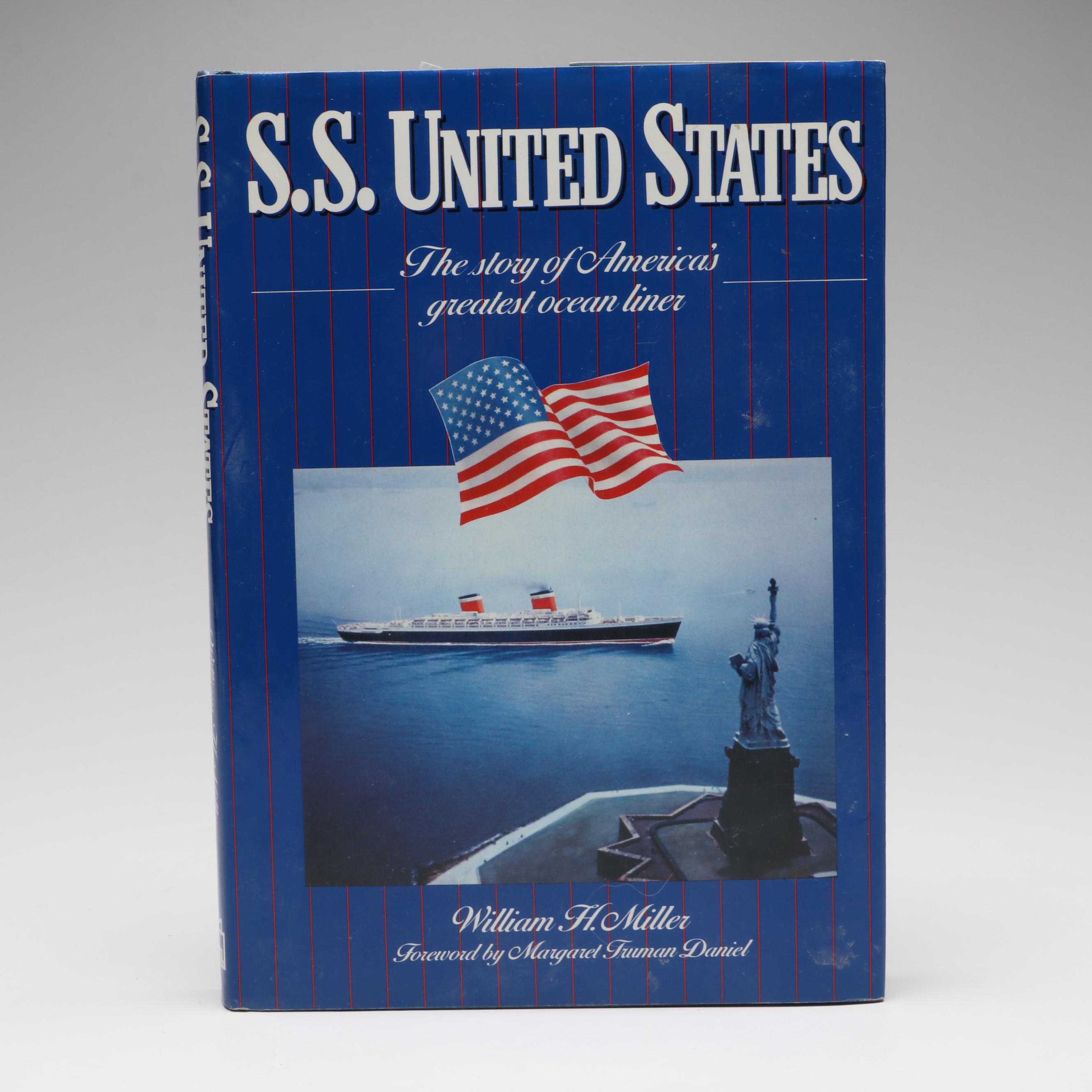 S.S. United States Tote, Flags, Paddle and More, Mid to Late 20th Century