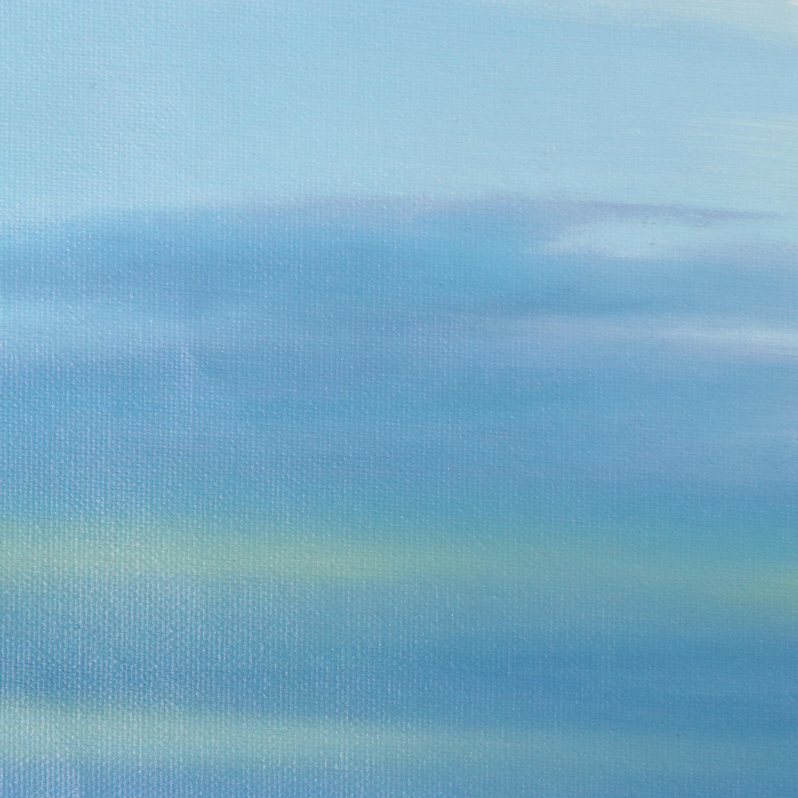 Ziti Stylized Seascape Oil Painting, 21st Century