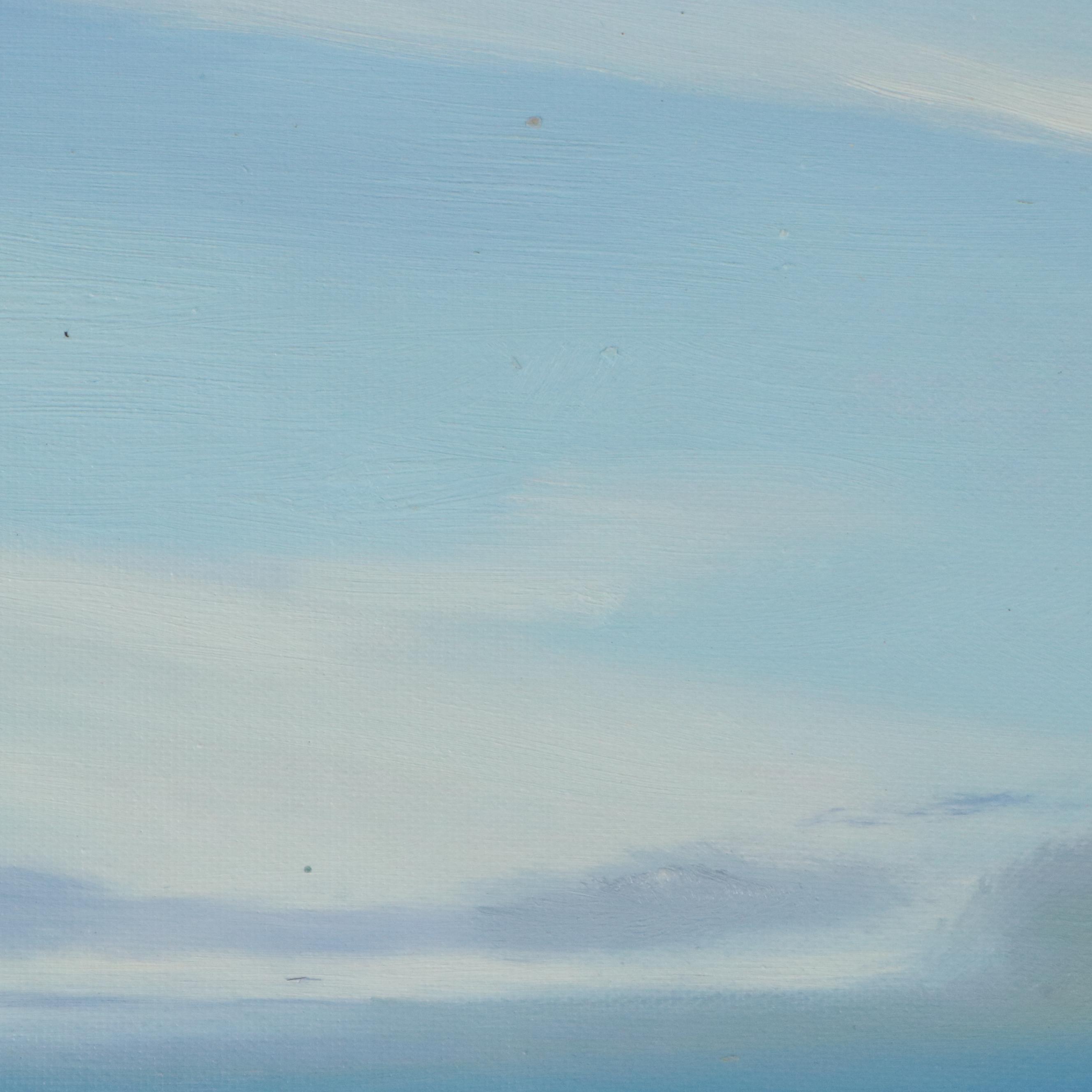 Ziti Stylized Seascape Oil Painting, 21st Century