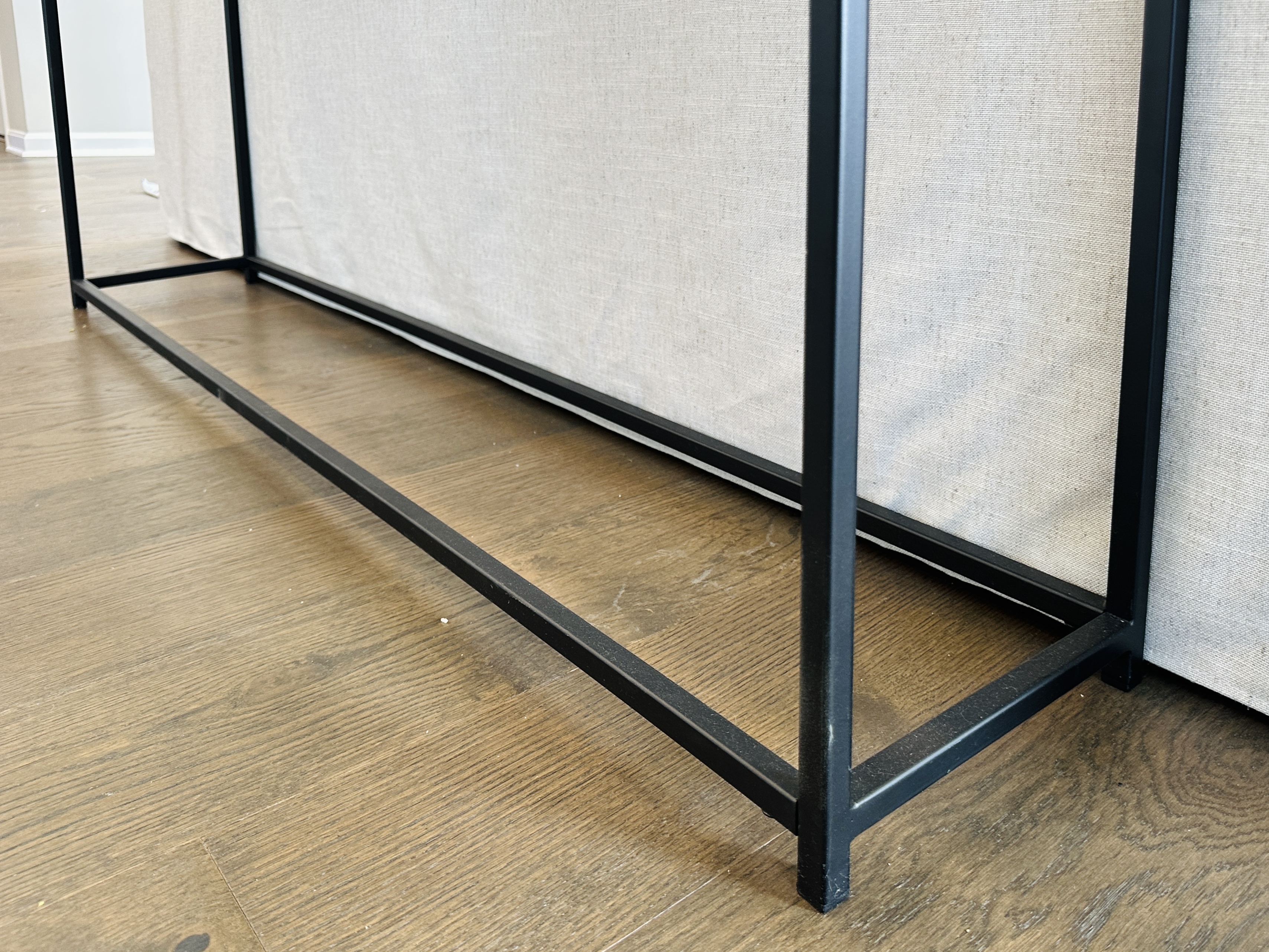 Modernist Style Black Metal Sofa Table