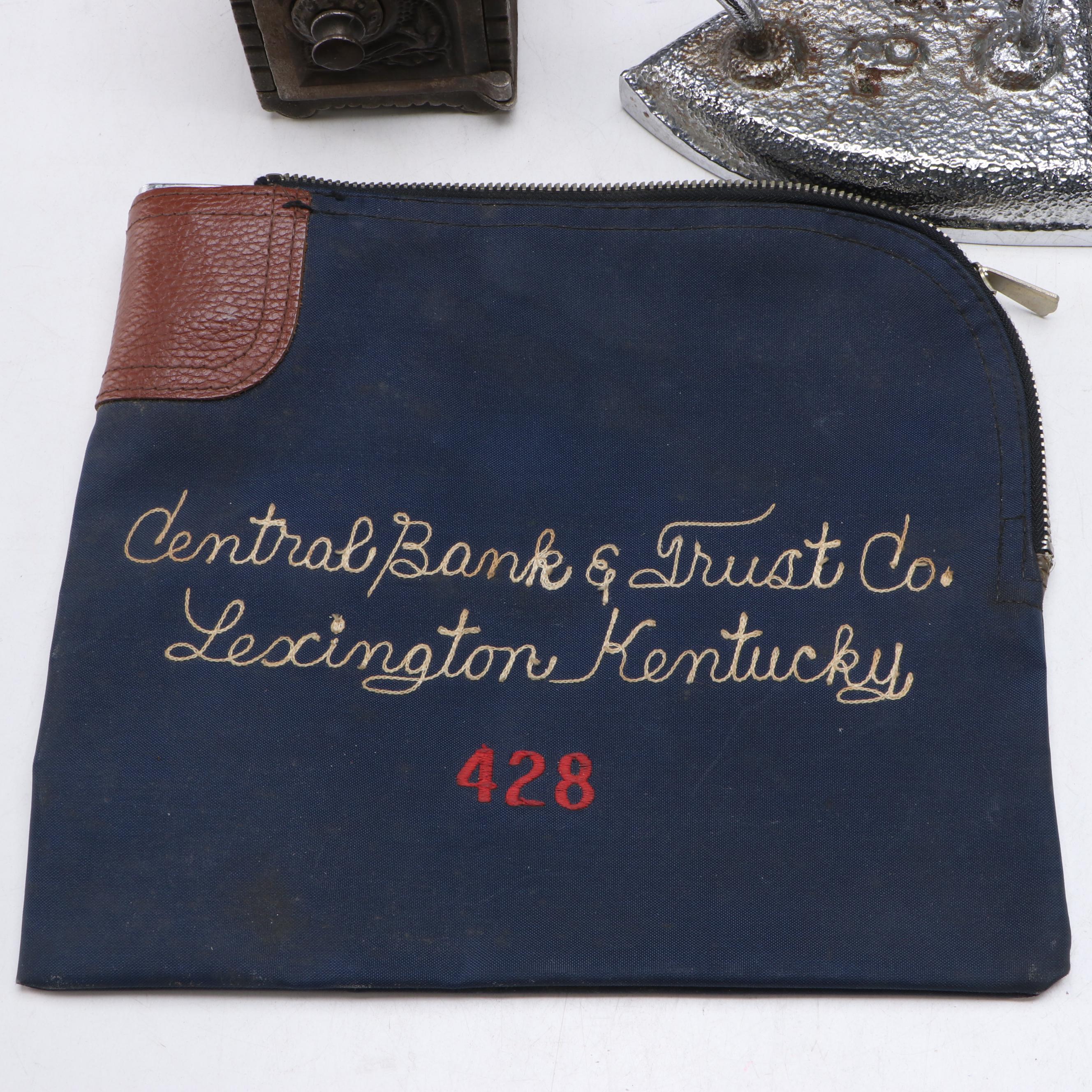 "Retirement Fund" Figural Ceramic Coin Bank, Swiss Pennant Flags and More