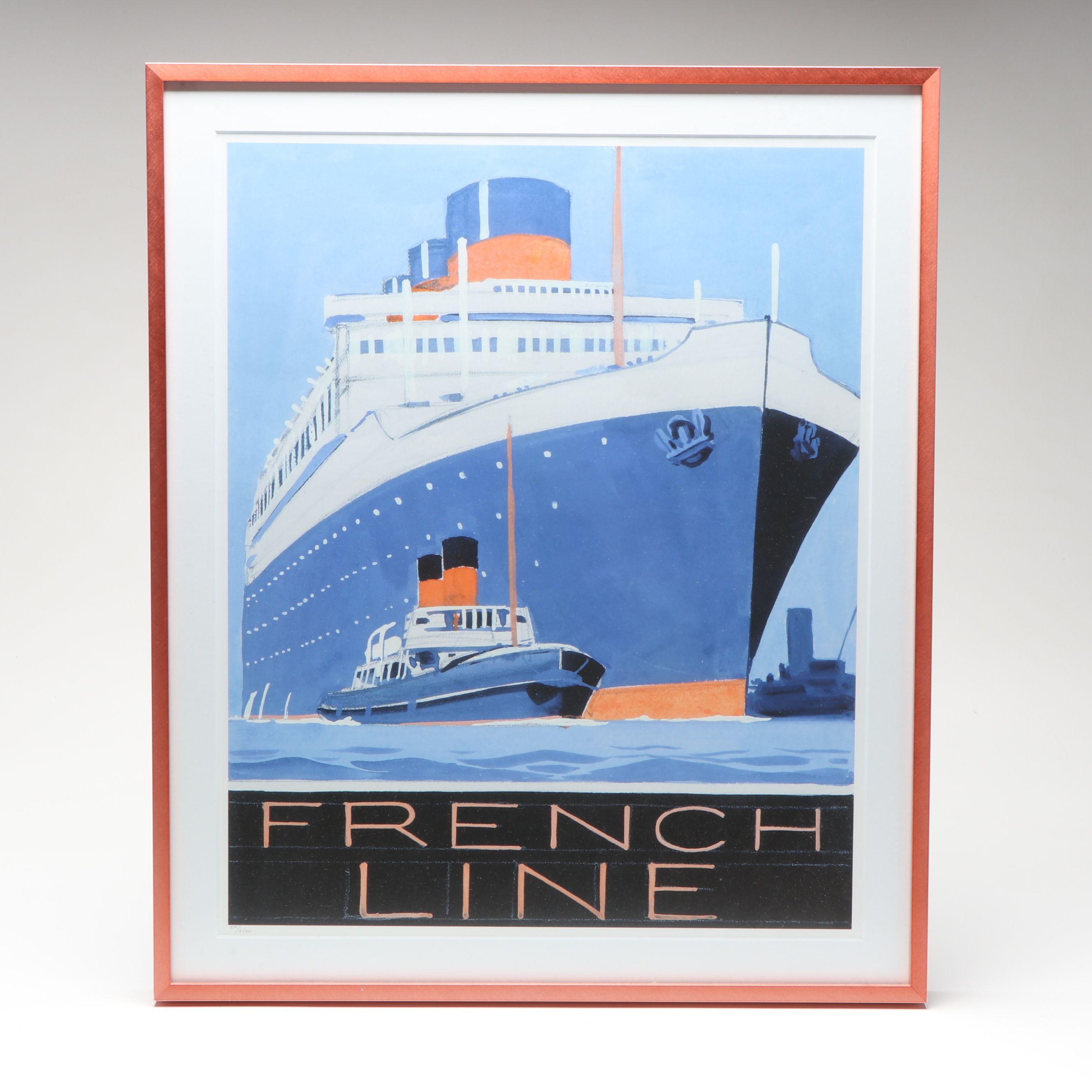 "French Line" S.S. Île de France Poster