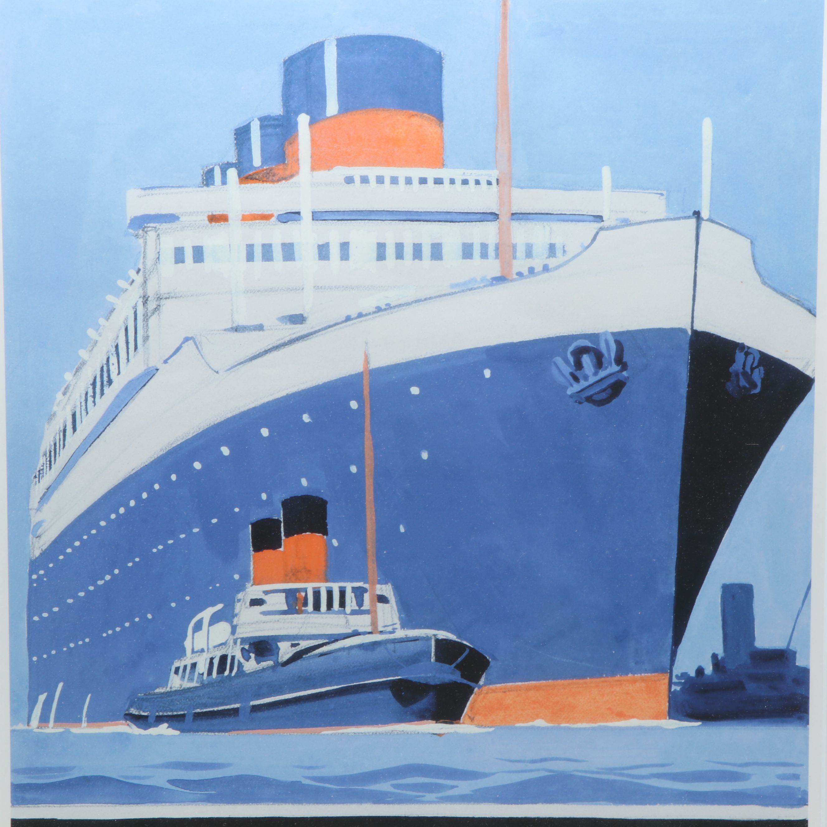 "French Line" S.S. Île de France Poster