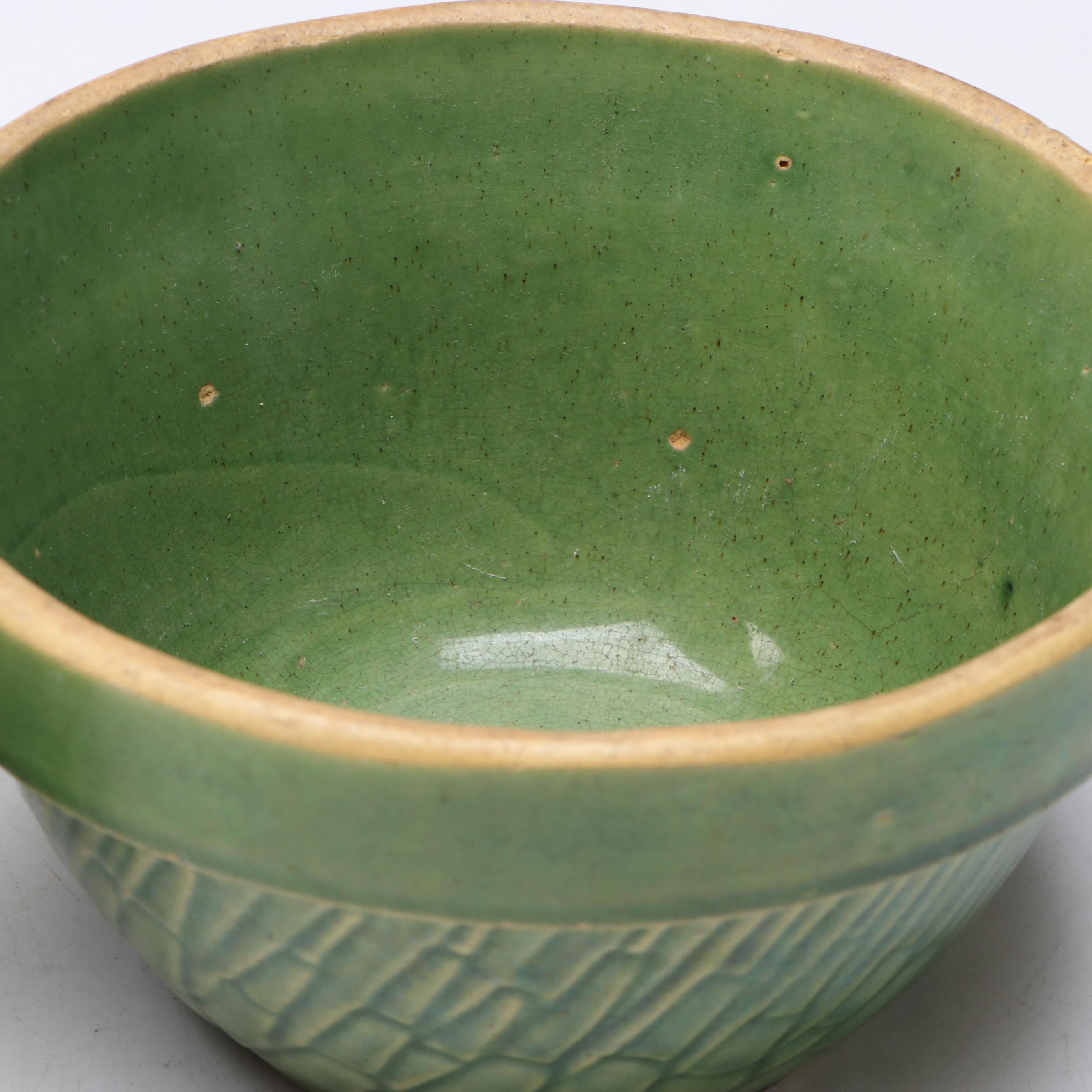 Haeger Pottery and Other Green Glaze Ceramic Planters and Vases