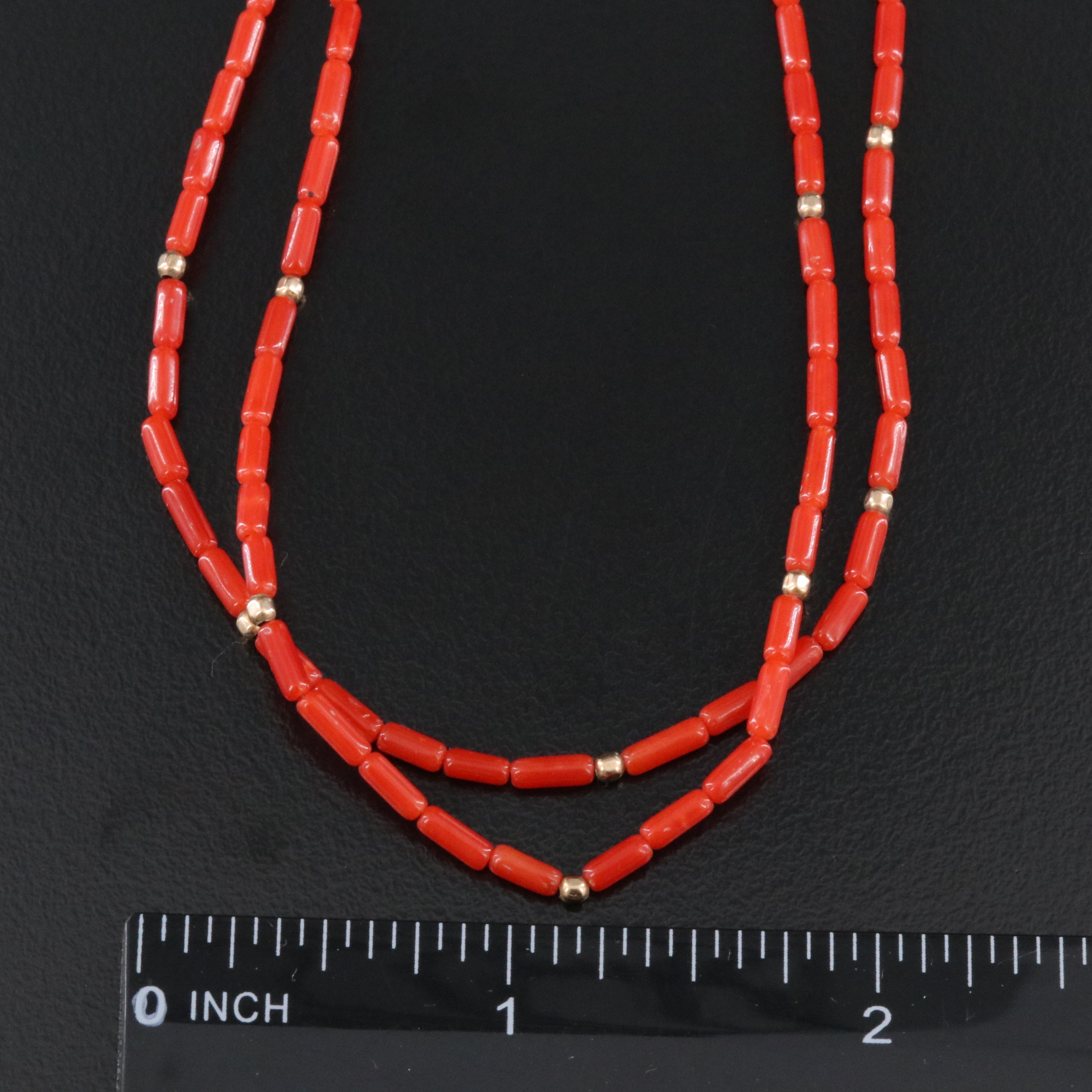 Gold-Filled Coral Necklace