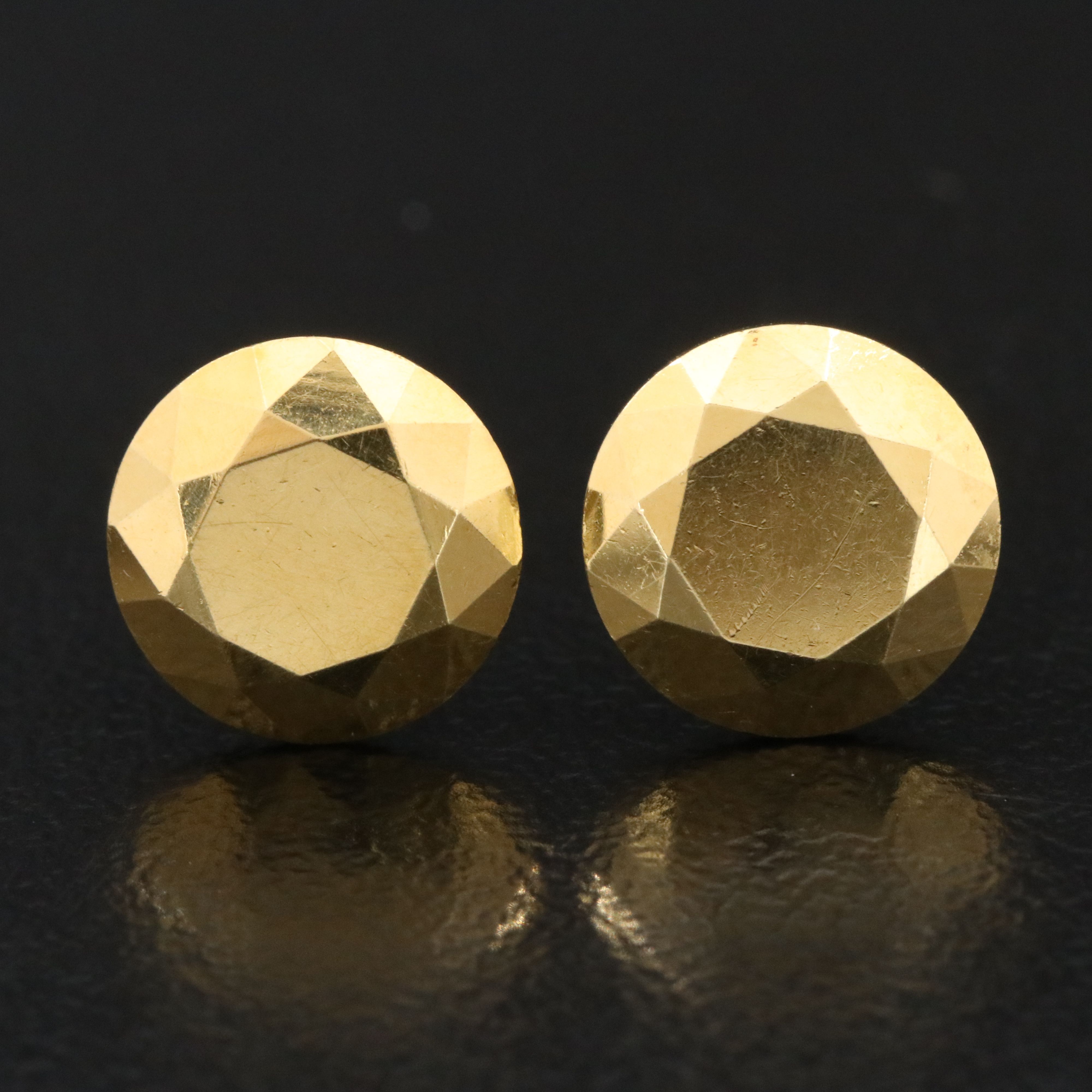 Elsa Peretti for Tiffany & Co. 18K "Two Carat" Faceted Stud Earrings