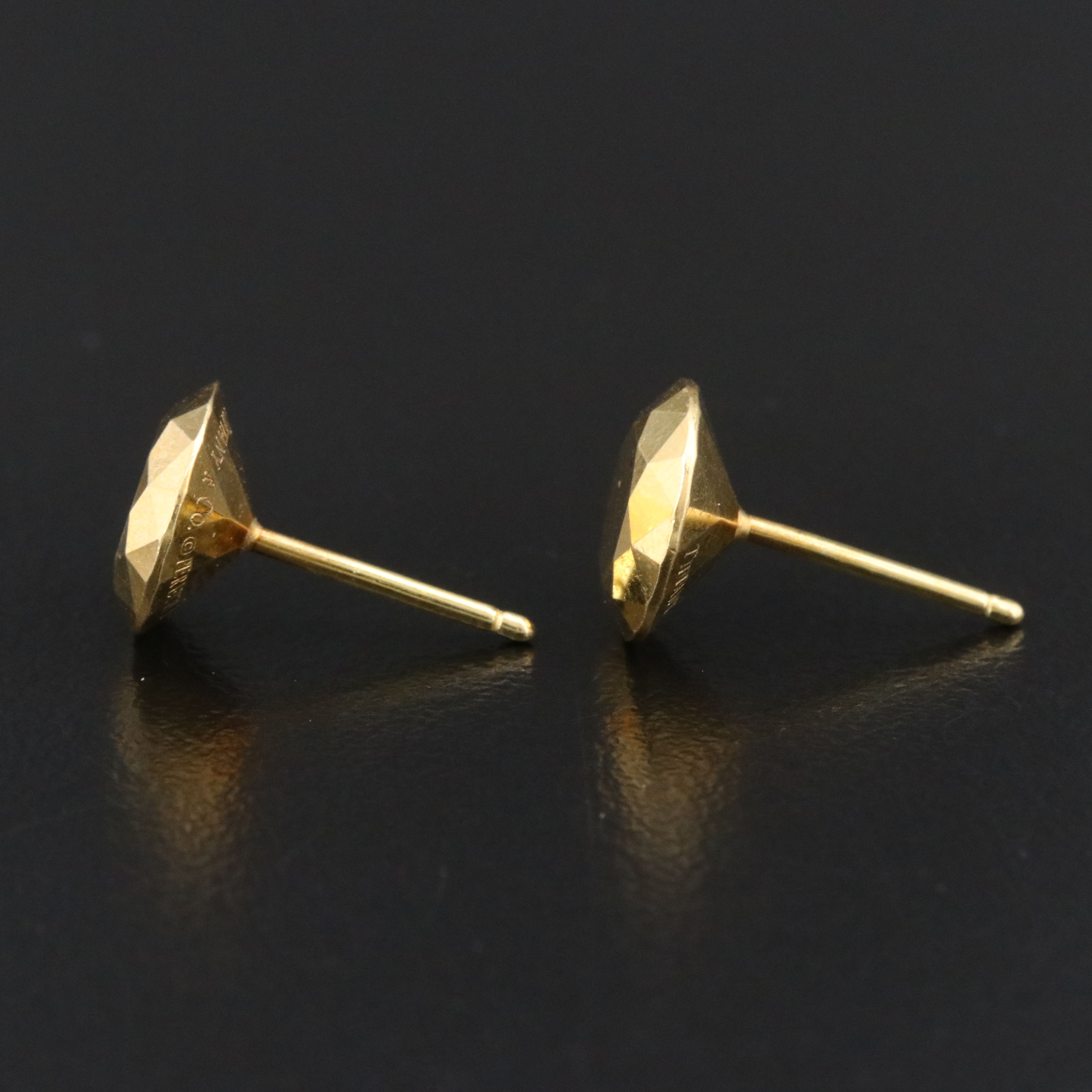 Elsa Peretti for Tiffany & Co. 18K "Two Carat" Faceted Stud Earrings