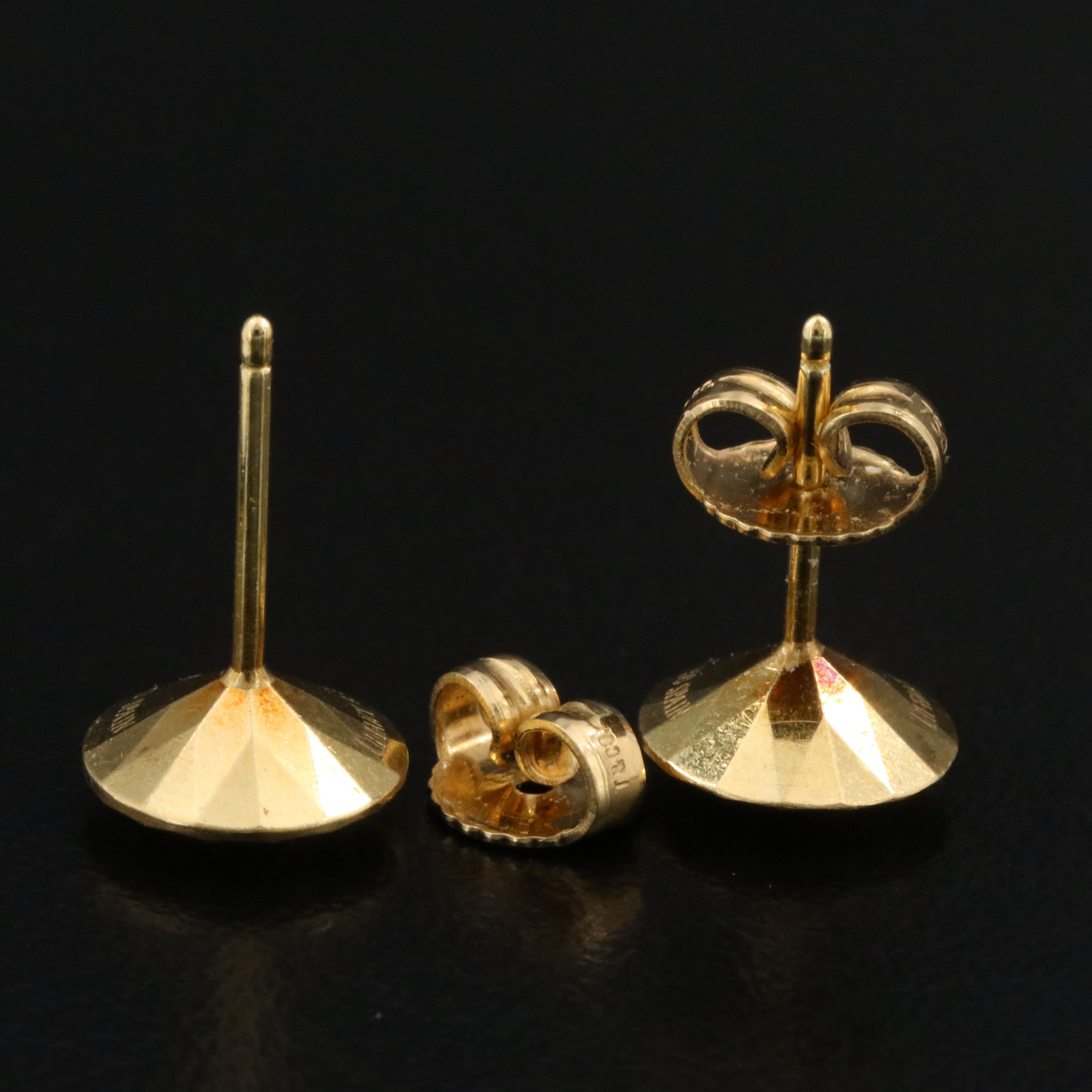 Elsa Peretti for Tiffany & Co. 18K "Two Carat" Faceted Stud Earrings