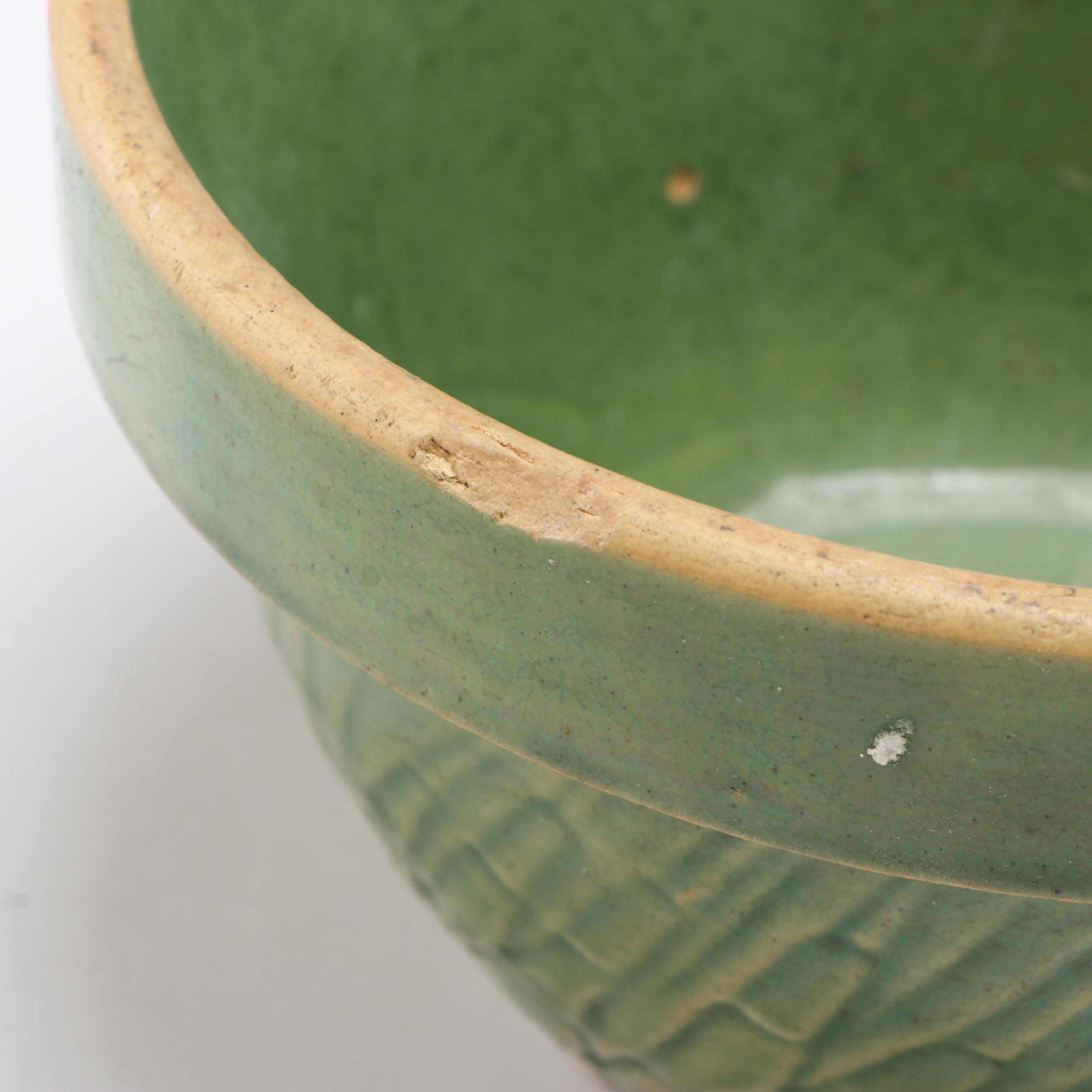 Haeger Pottery and Other Green Glaze Ceramic Planters and Vases