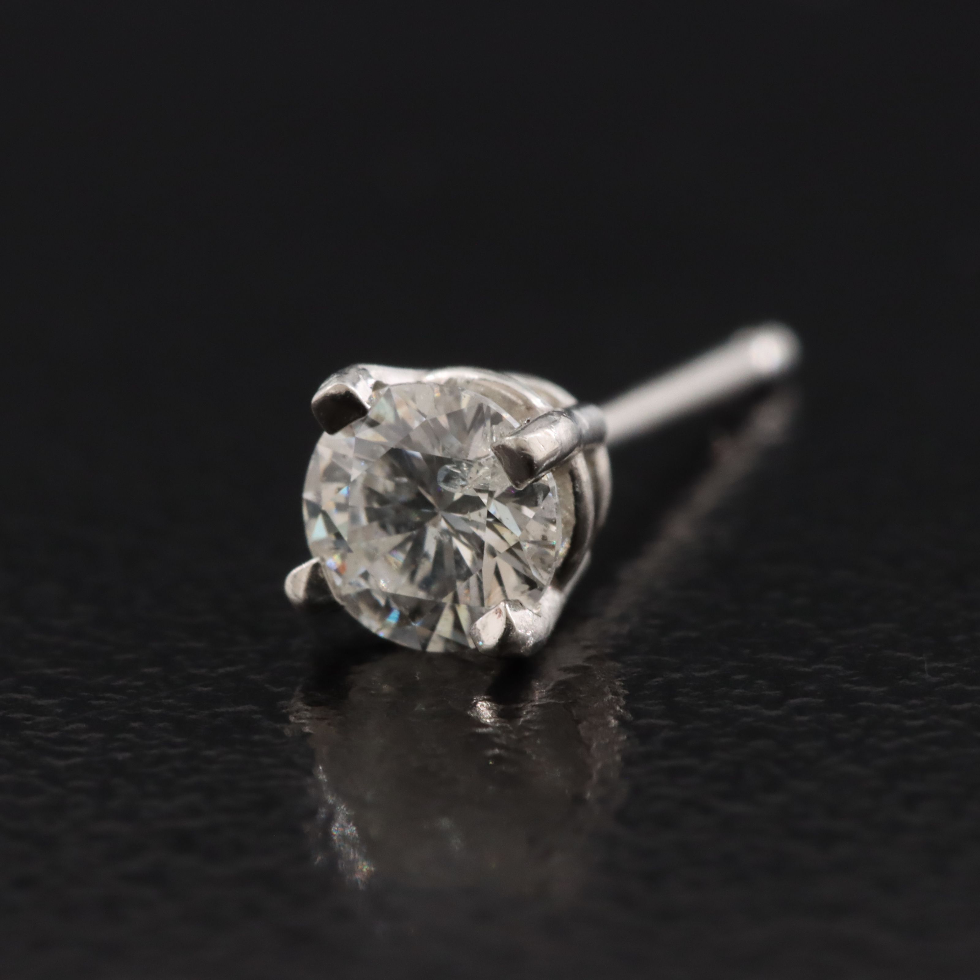 Platinum 0.50 CTW Diamond Stud Earrings