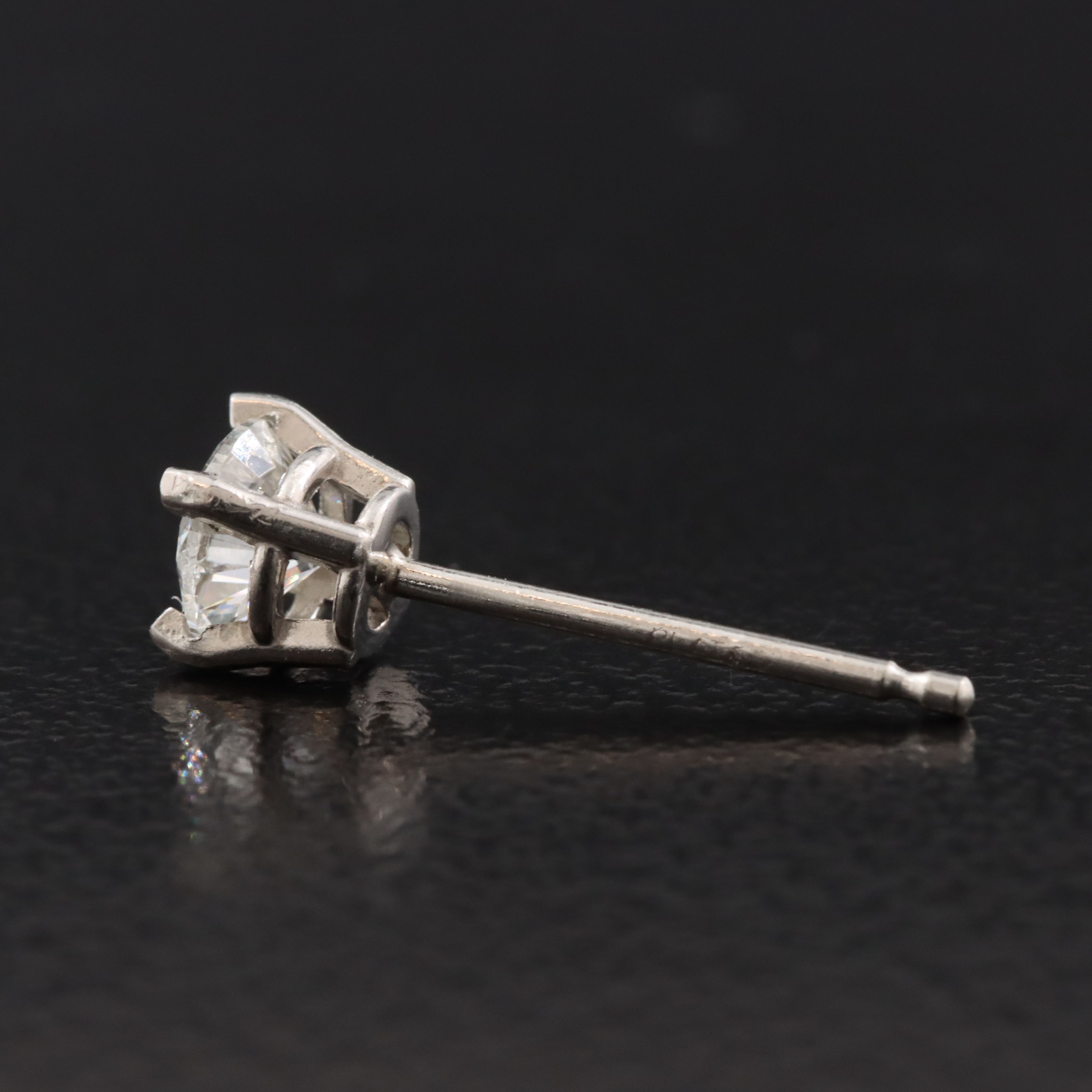 Platinum 0.50 CTW Diamond Stud Earrings