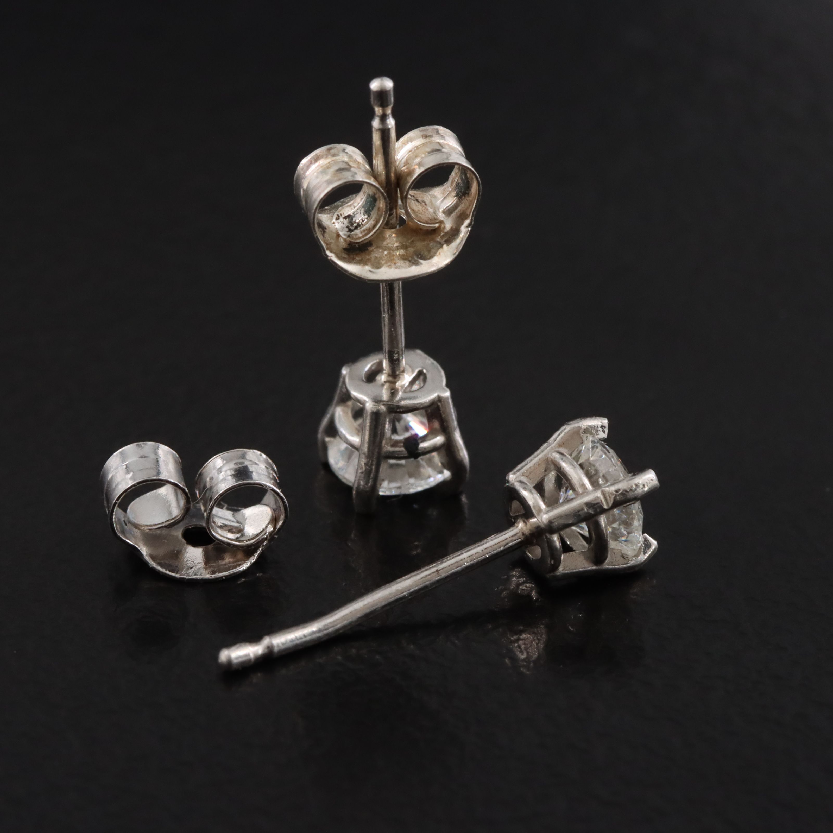 Platinum 0.50 CTW Diamond Stud Earrings