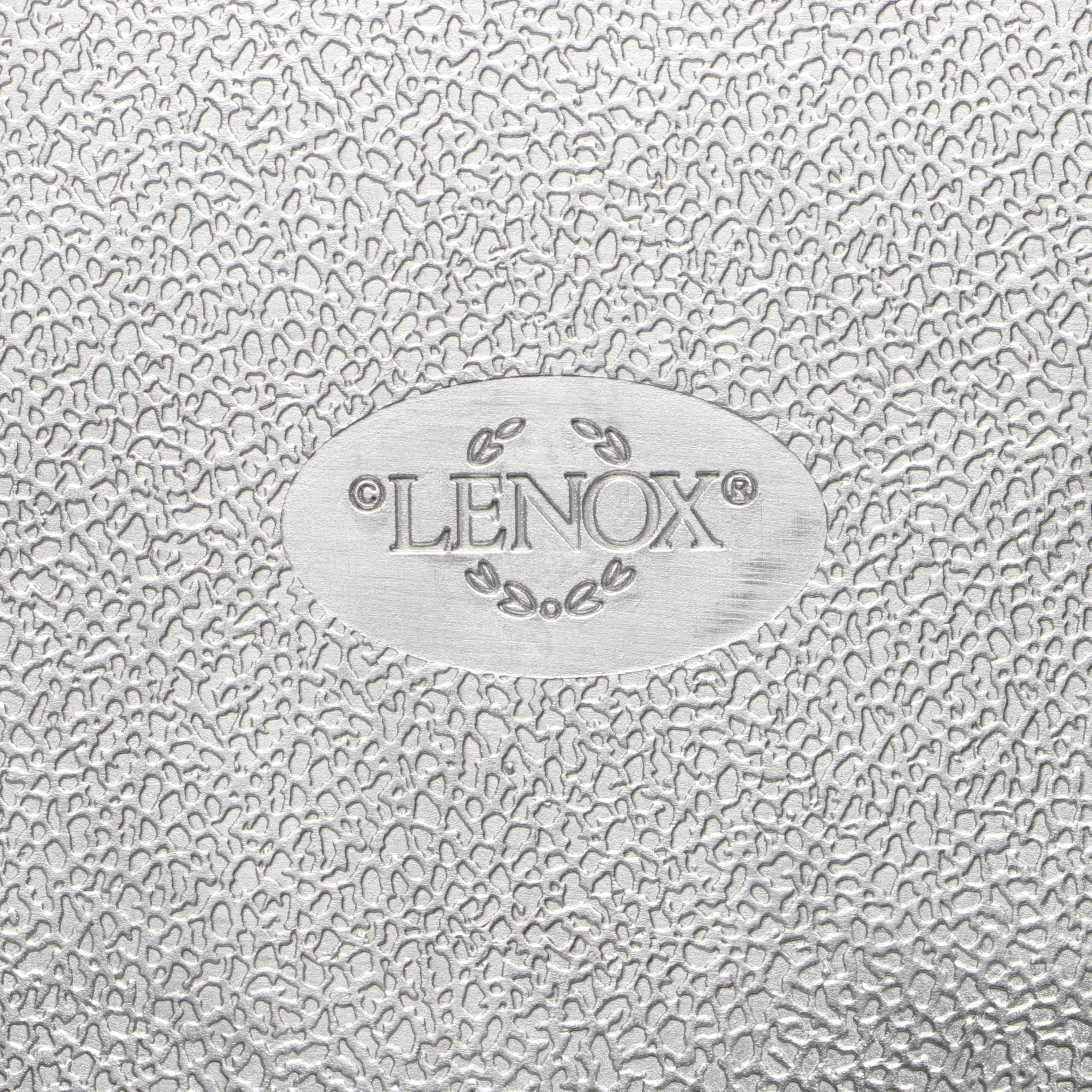 Lenox "Spyro Black" Metal Serving Bowl and Tray