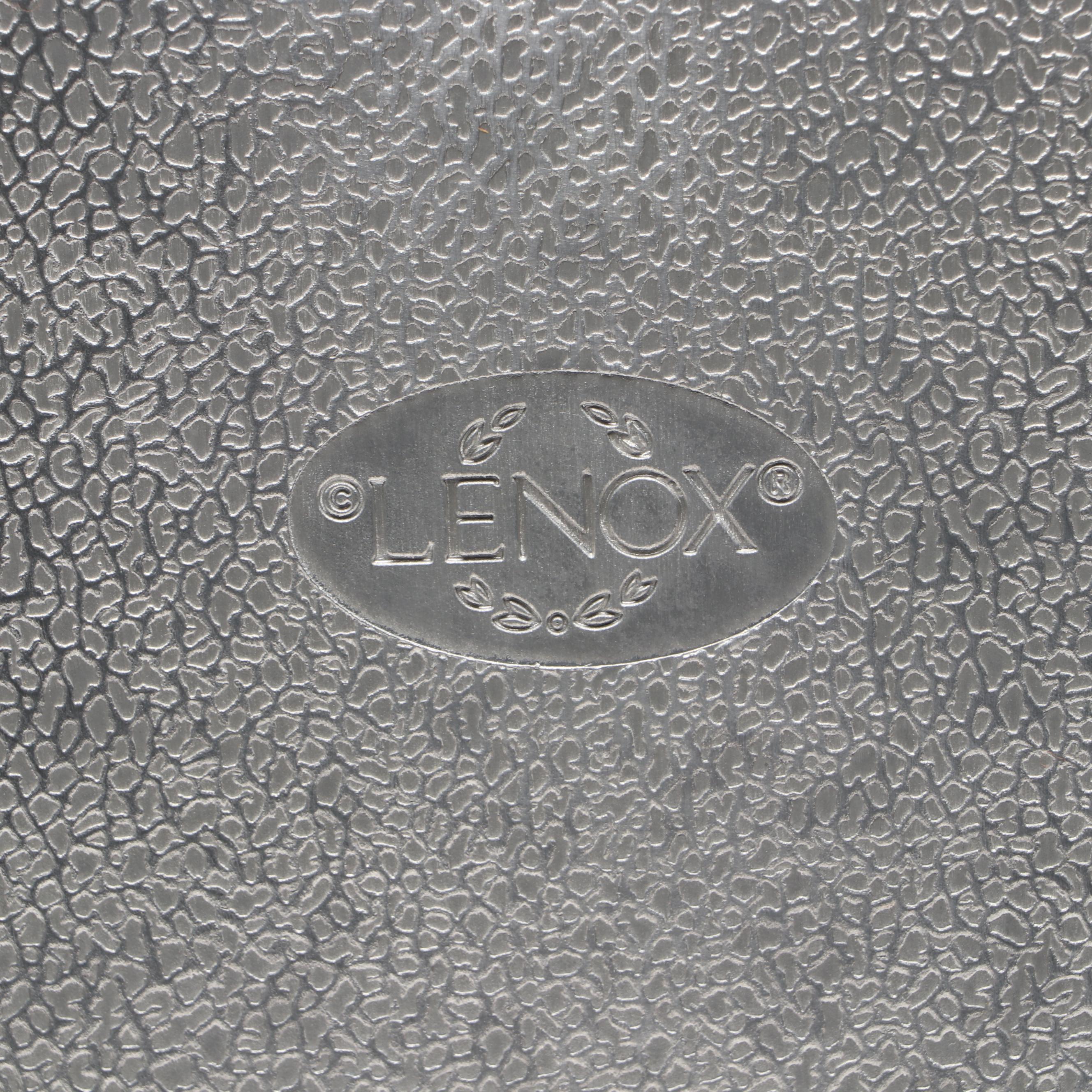 Lenox "Spyro Black" Metal Serving Bowl and Tray