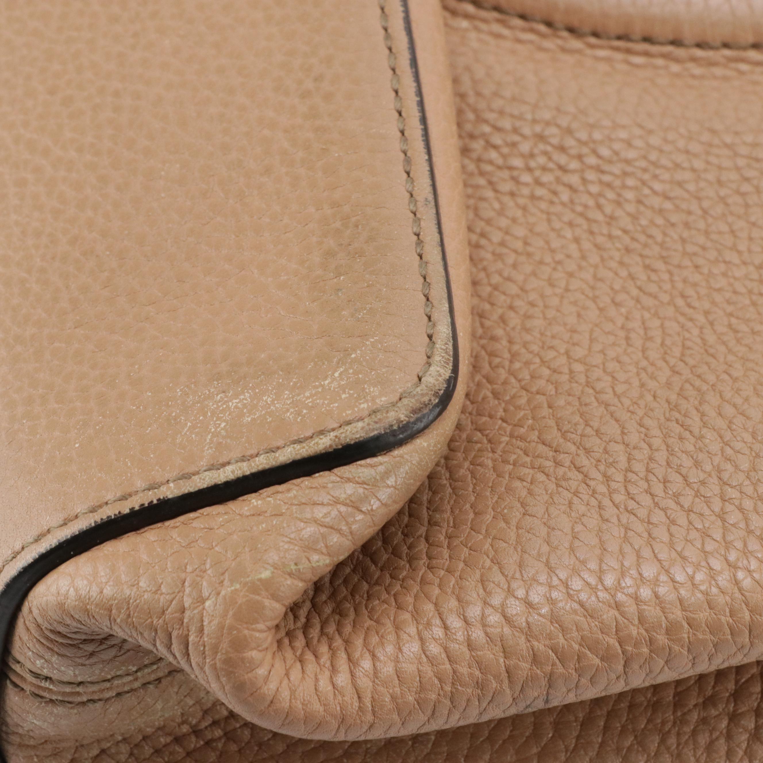 Gucci Soho Hobo Two-Way Shoulder Bag in Pebbled Calfskin Leather