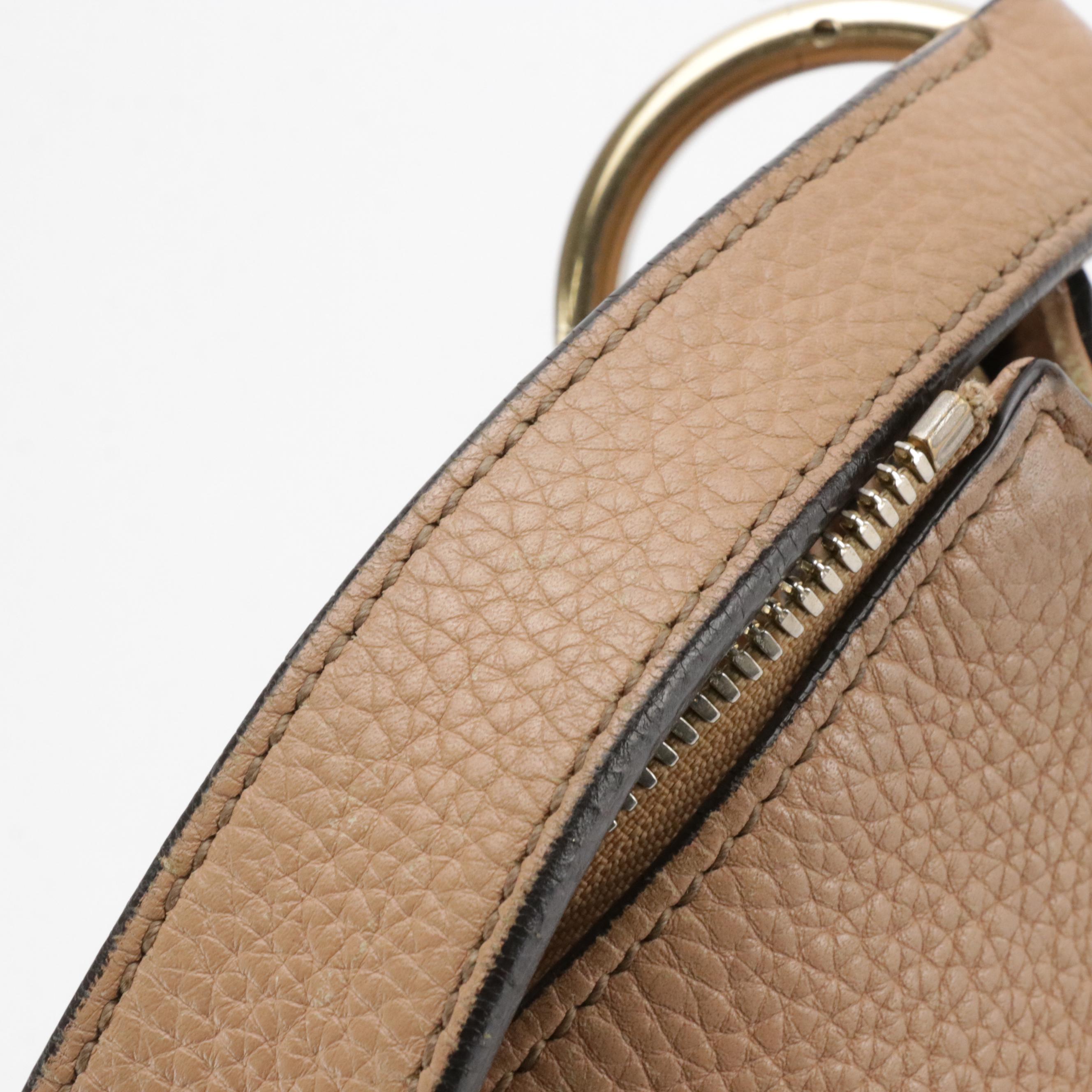 Gucci Soho Hobo Two-Way Shoulder Bag in Pebbled Calfskin Leather