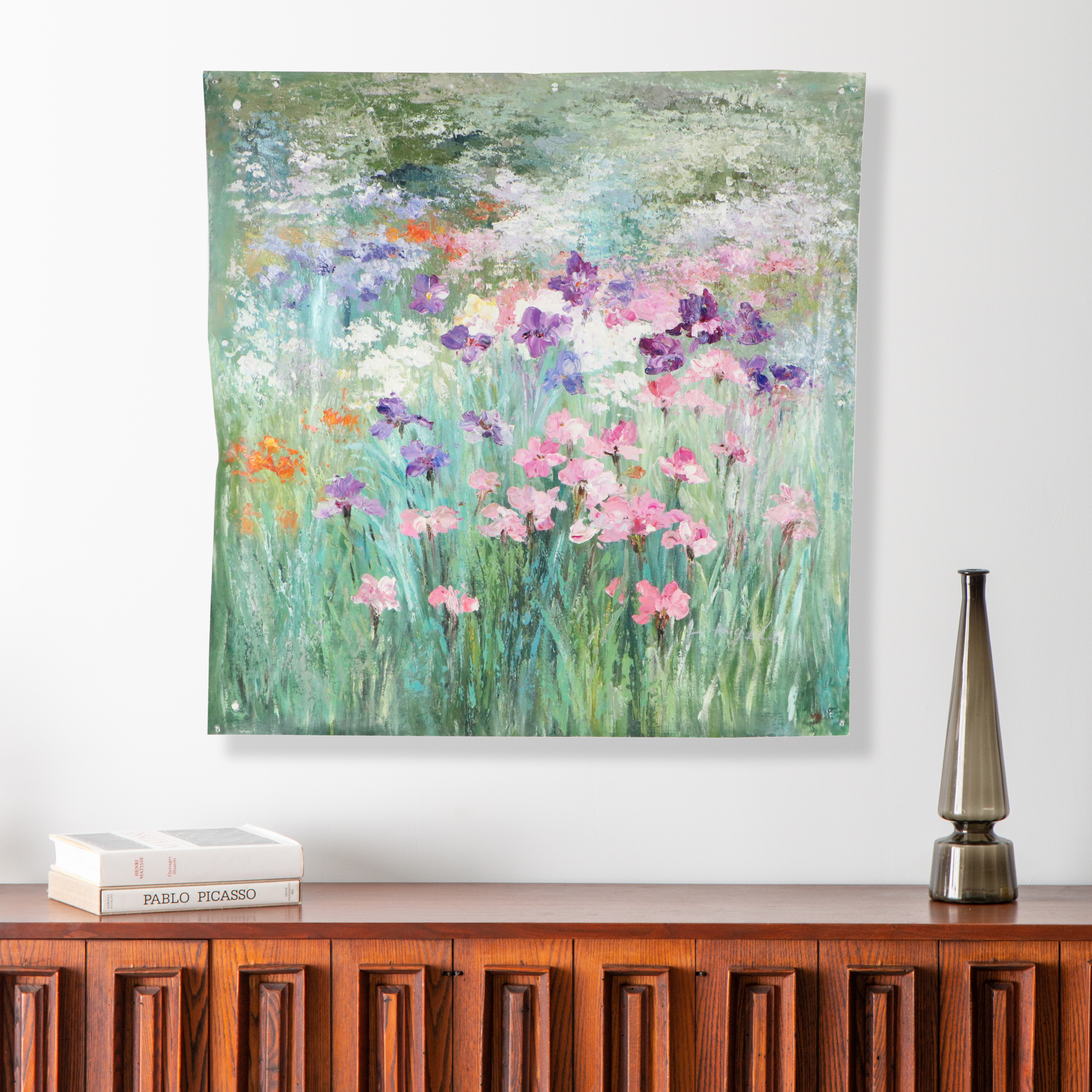 Floral Landscape Oil Painting, 21st Century