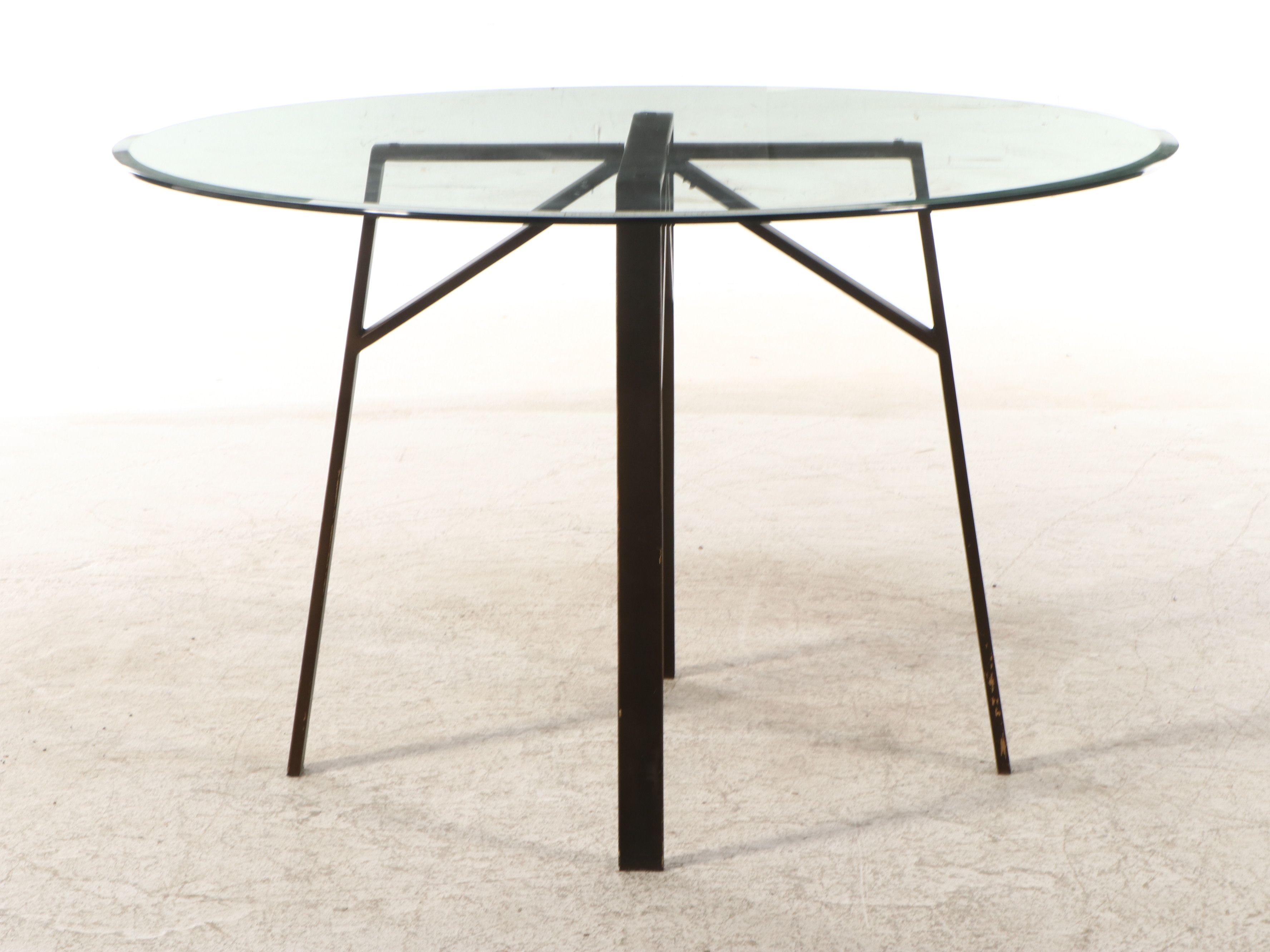 Modern Dining Table with Glass Top