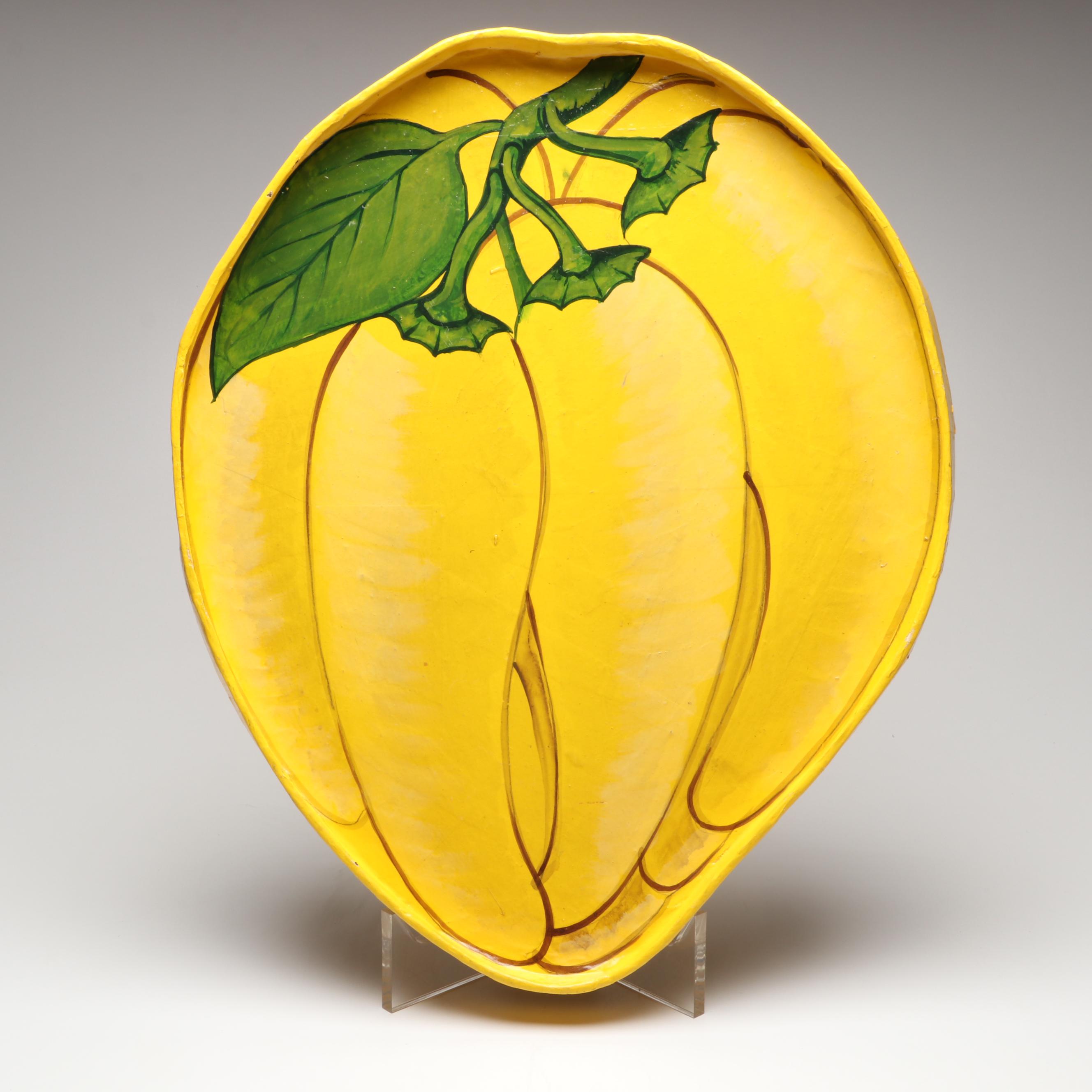 Thai Rosenthal-Netter Hand-Painted Papier-Mâché Tray