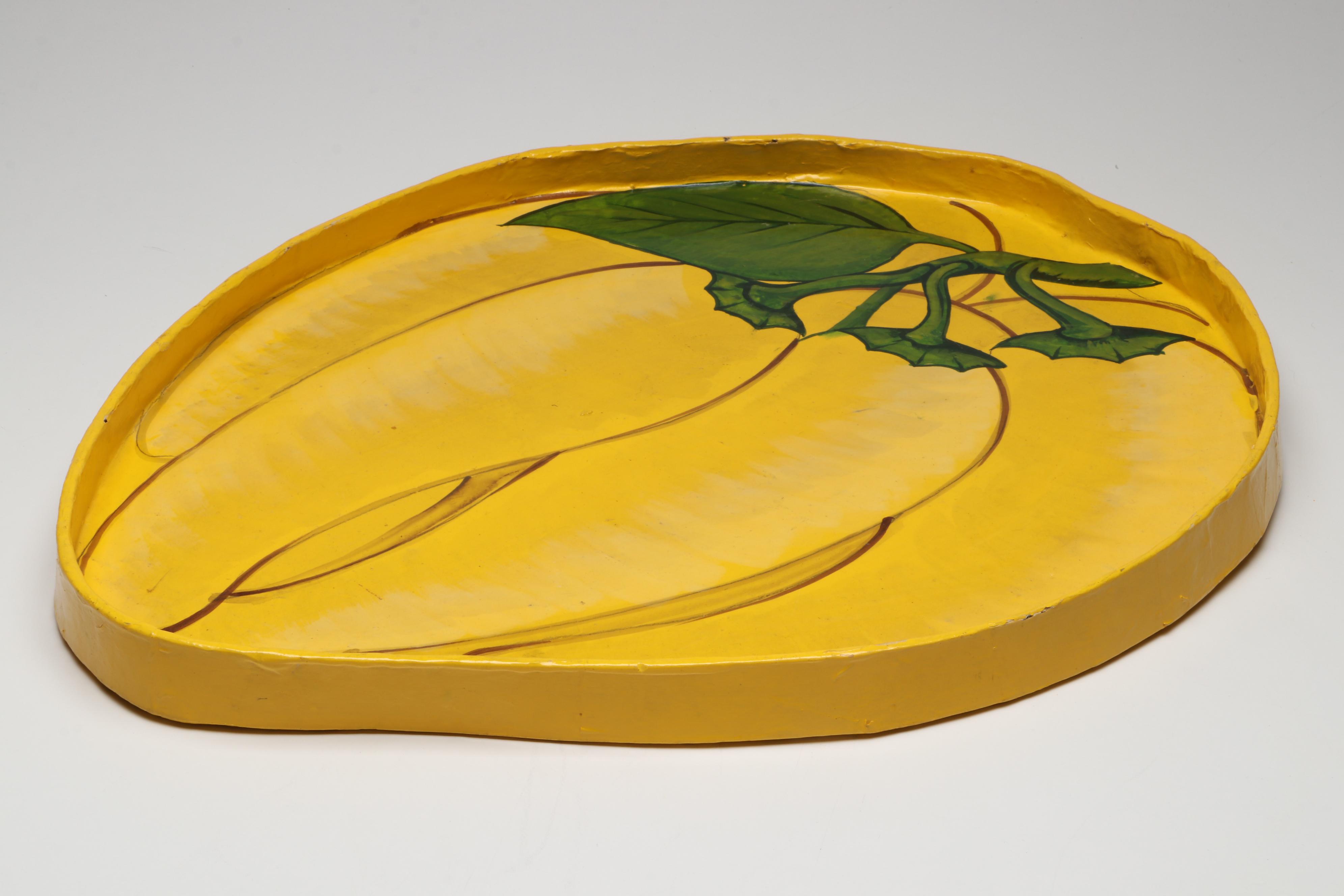 Thai Rosenthal-Netter Hand-Painted Papier-Mâché Tray