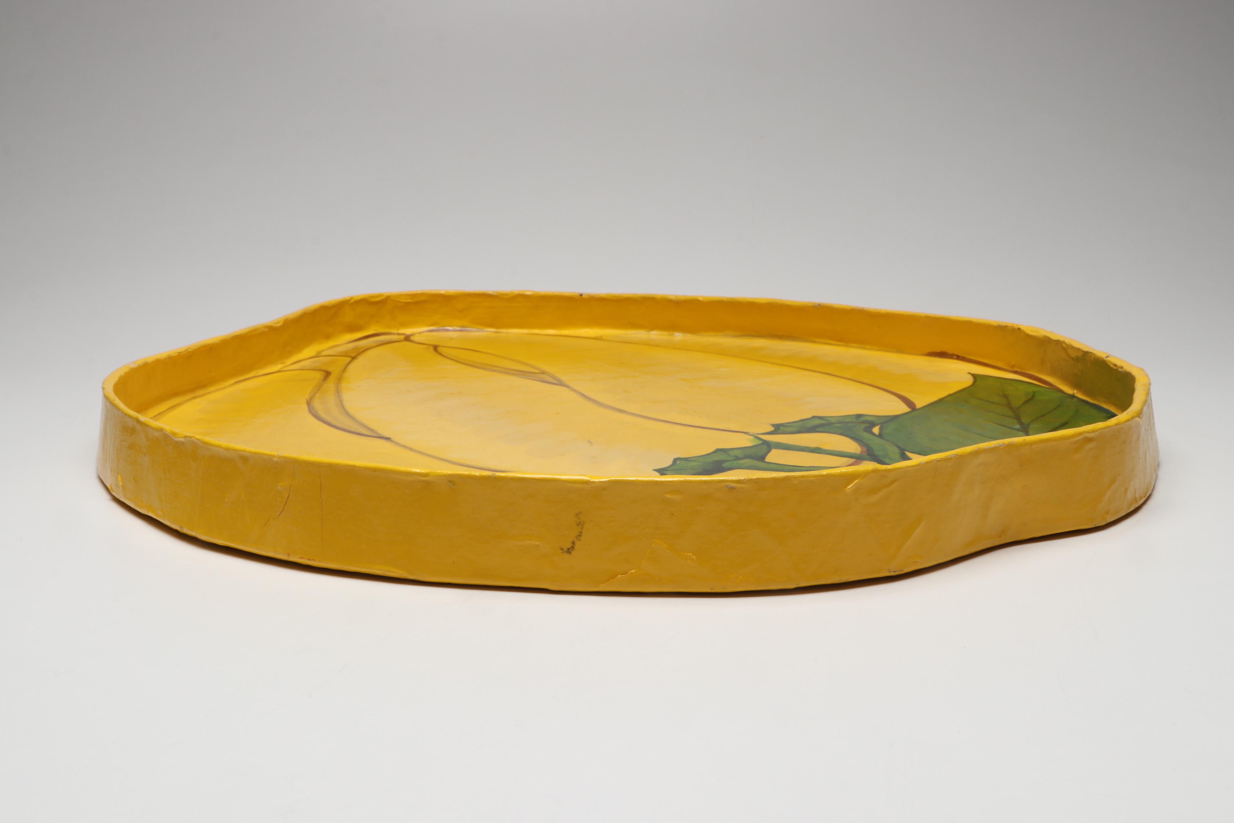 Thai Rosenthal-Netter Hand-Painted Papier-Mâché Tray