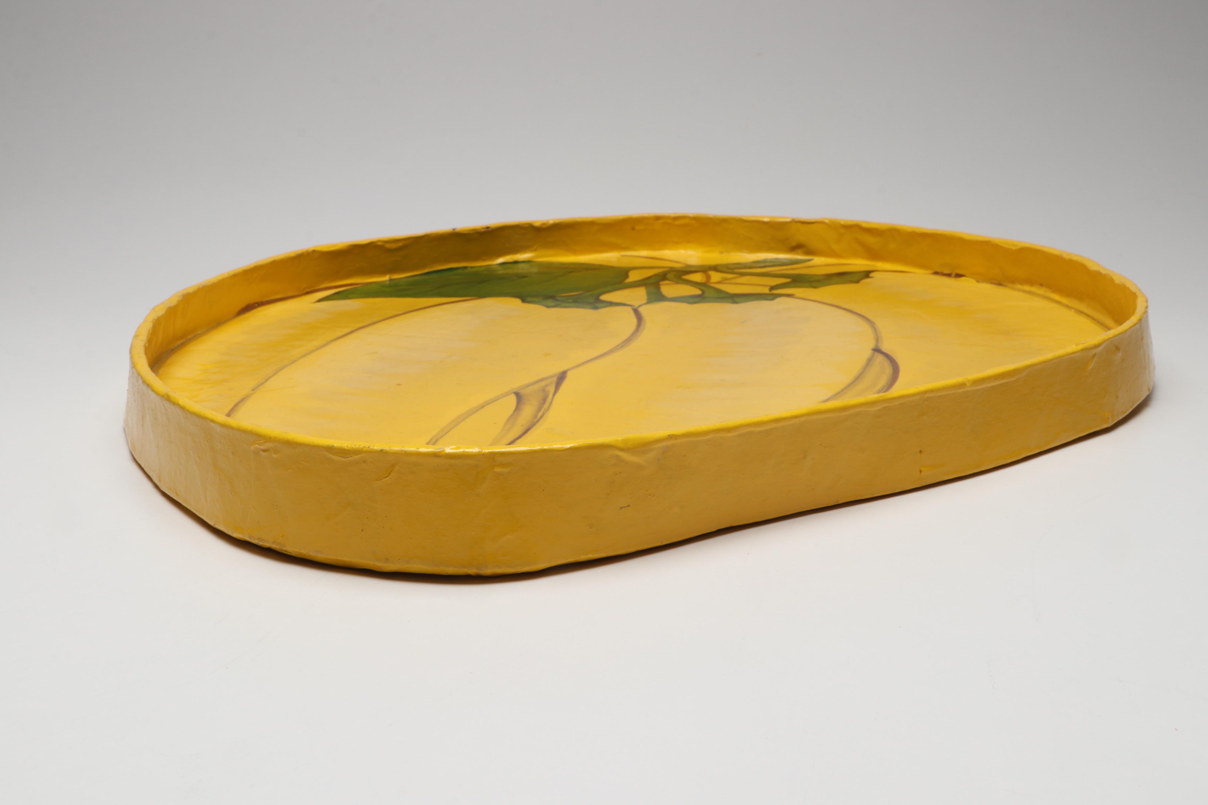 Thai Rosenthal-Netter Hand-Painted Papier-Mâché Tray