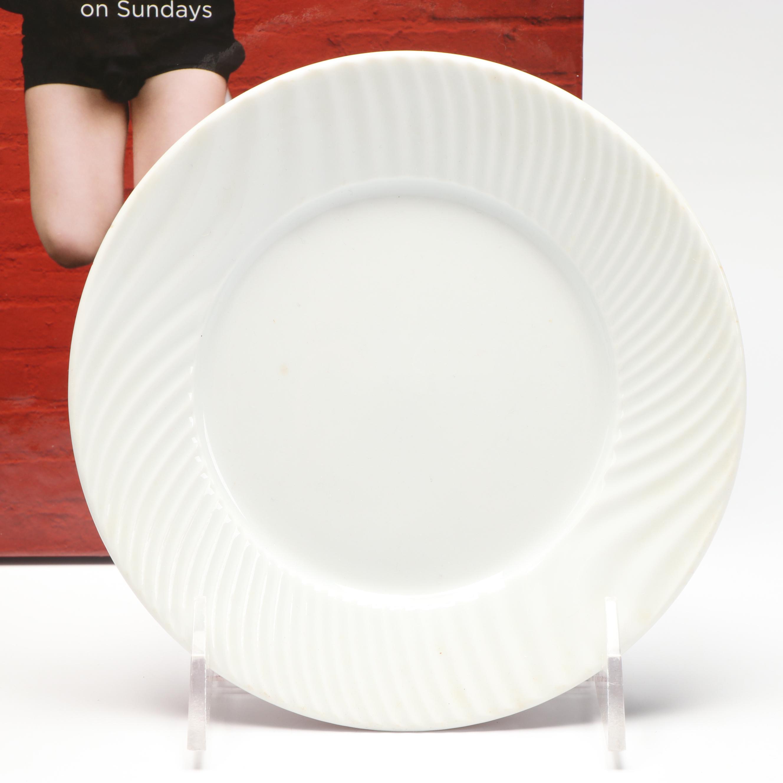 "Love Brunch" Cookbook and Twenty-Four Apilco Limoges Porcelain Bread Plates