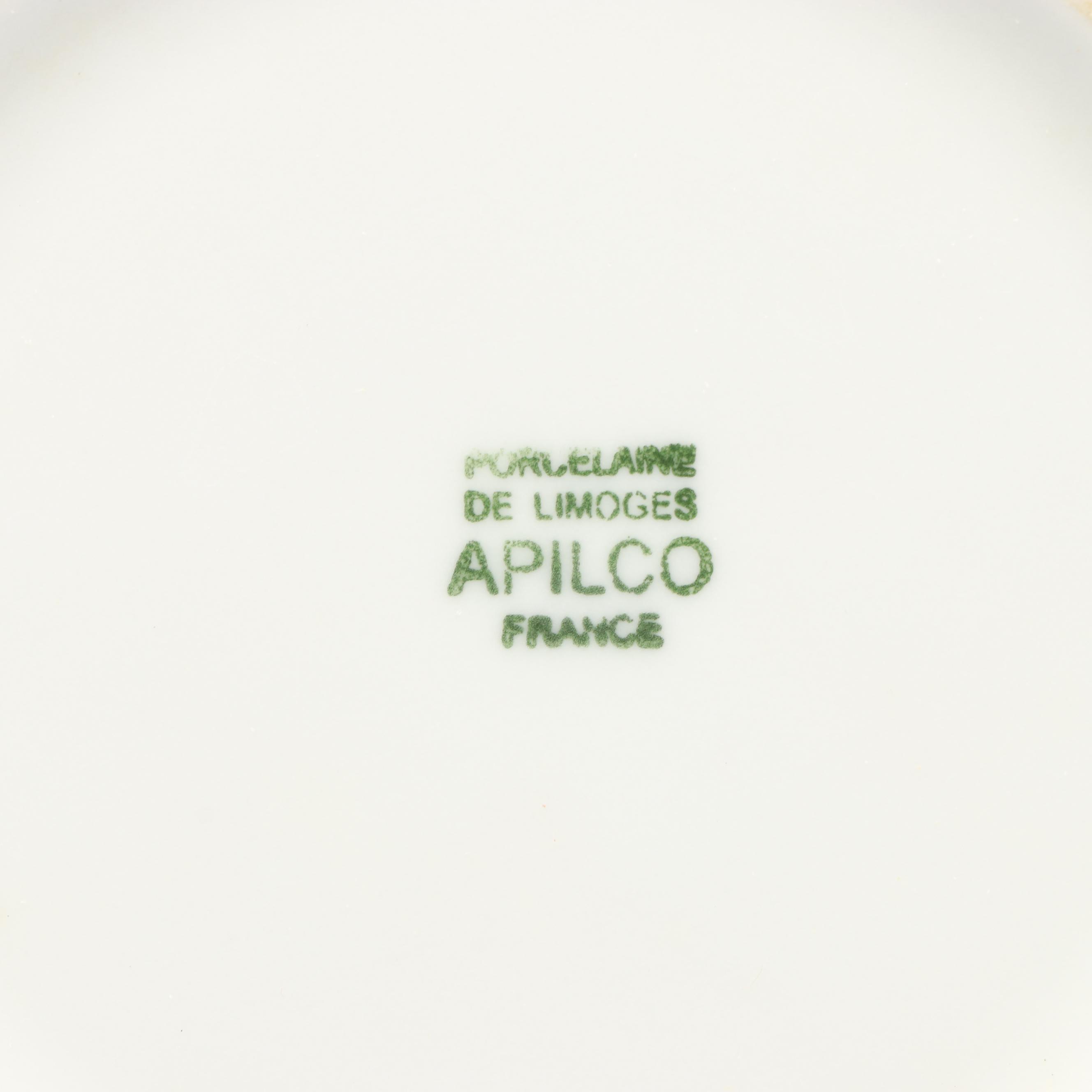 "Love Brunch" Cookbook and Twenty-Four Apilco Limoges Porcelain Bread Plates