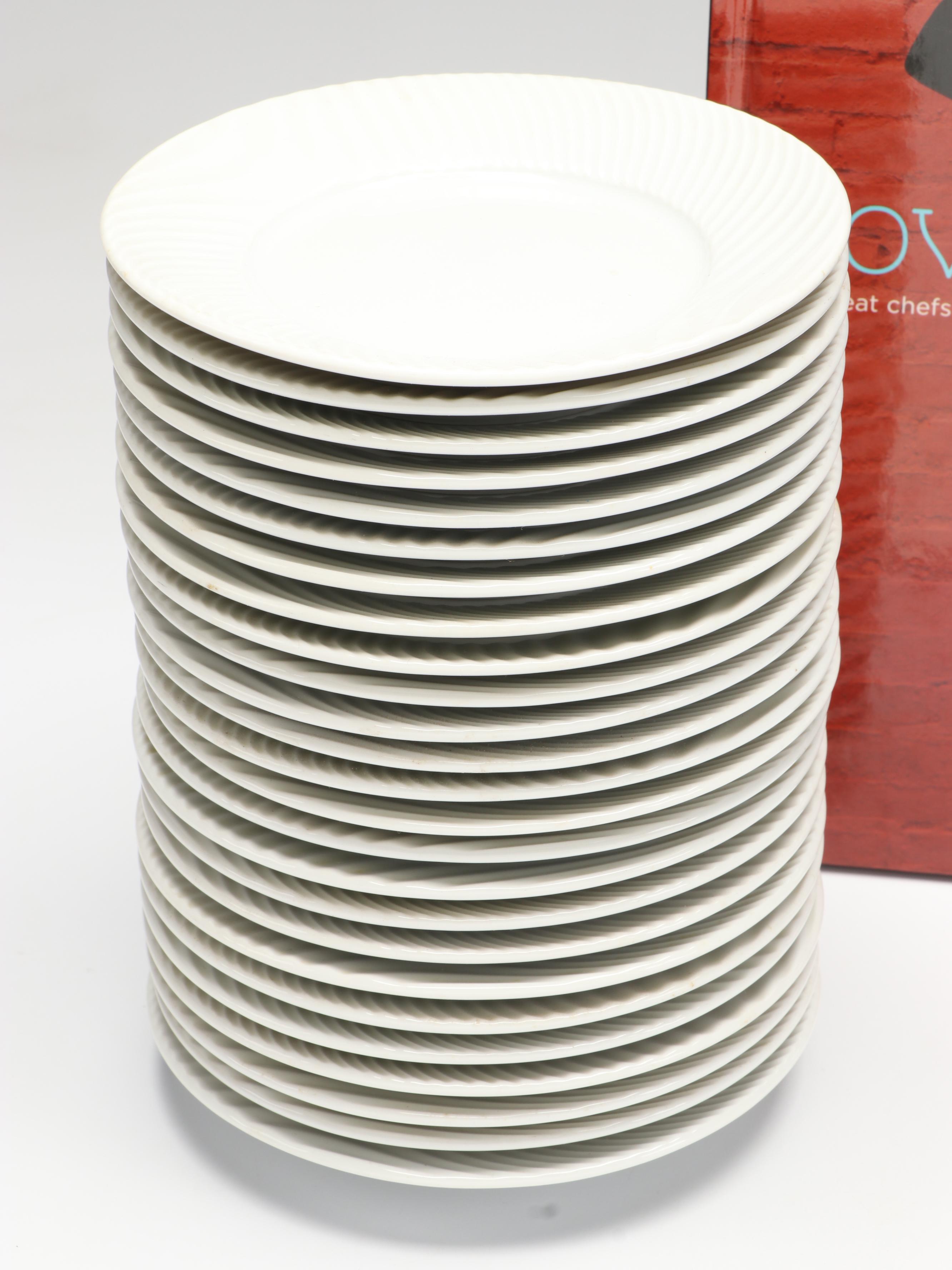 "Love Brunch" Cookbook and Twenty-Four Apilco Limoges Porcelain Bread Plates