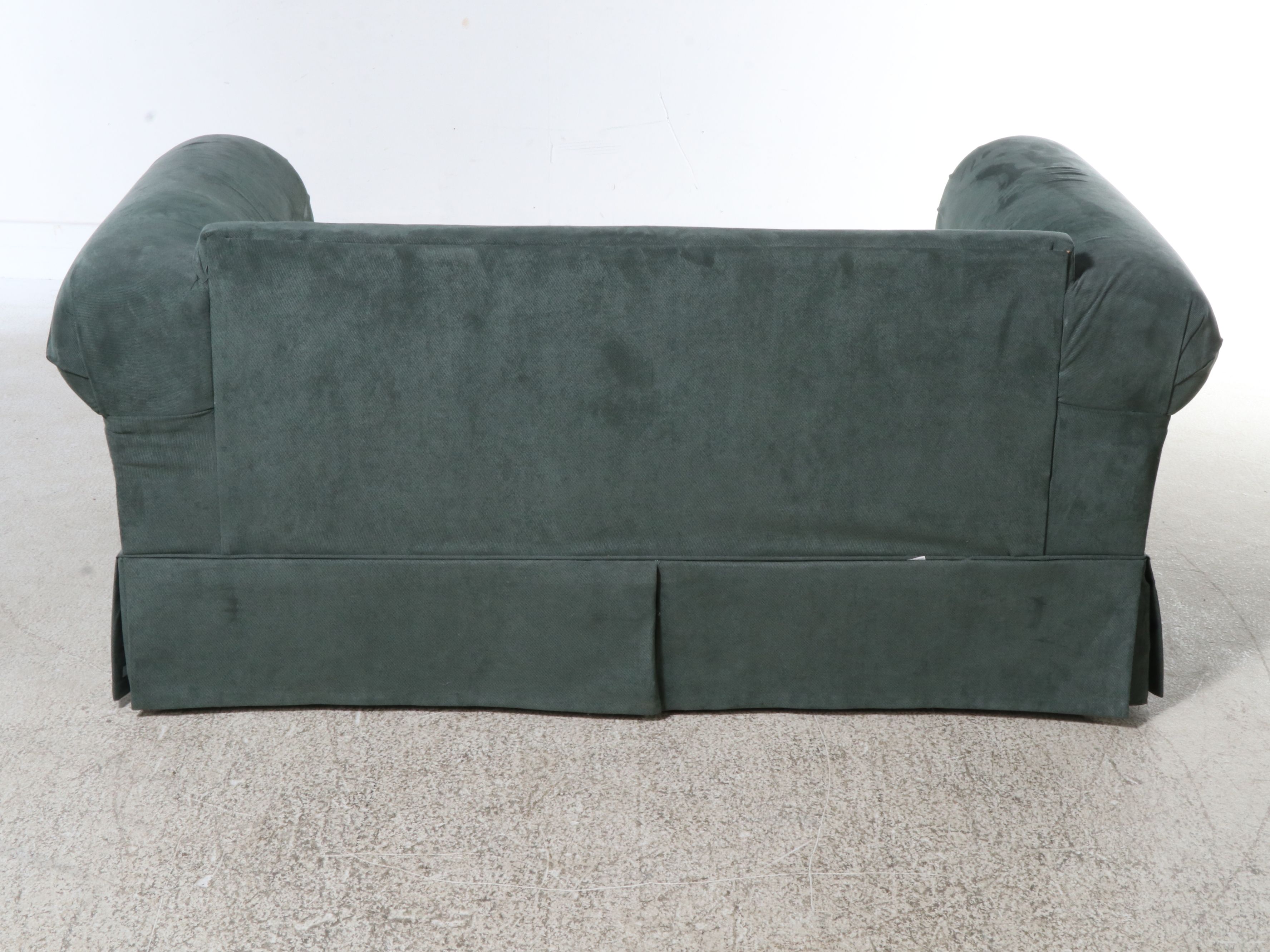 Corded Forest Green Loveseat