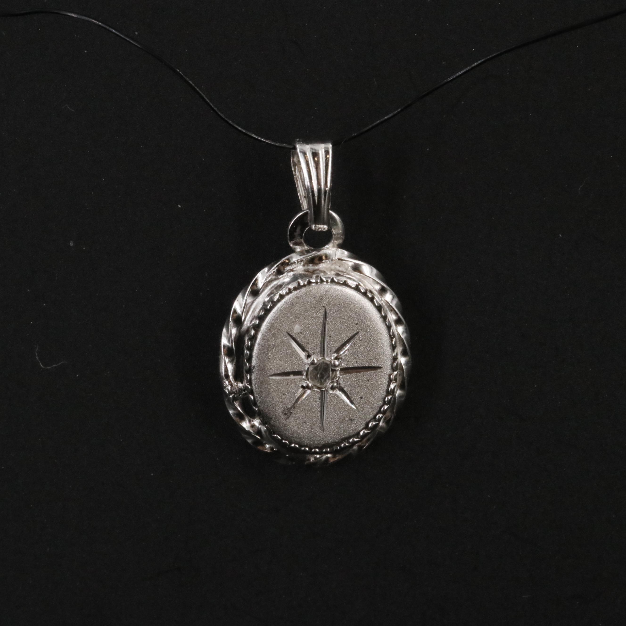 Sterling Diamond Pendant