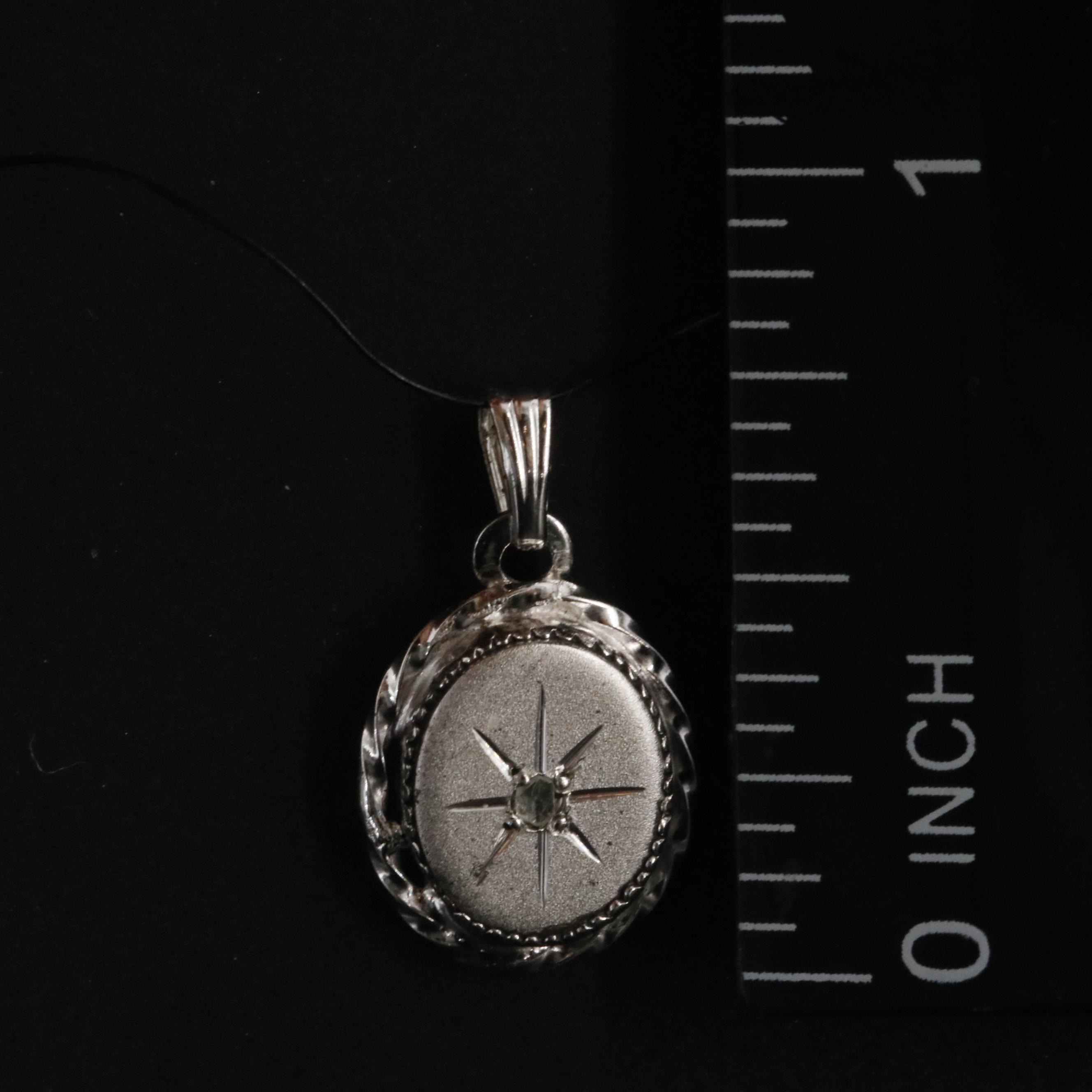 Sterling Diamond Pendant