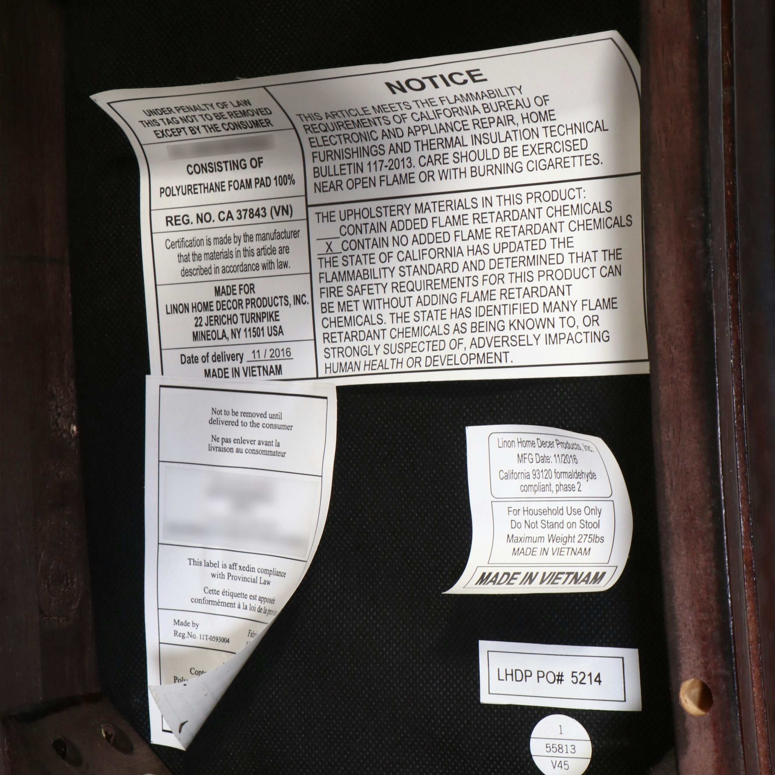 Set of Three Linon Home Decor Contemporary Barstools