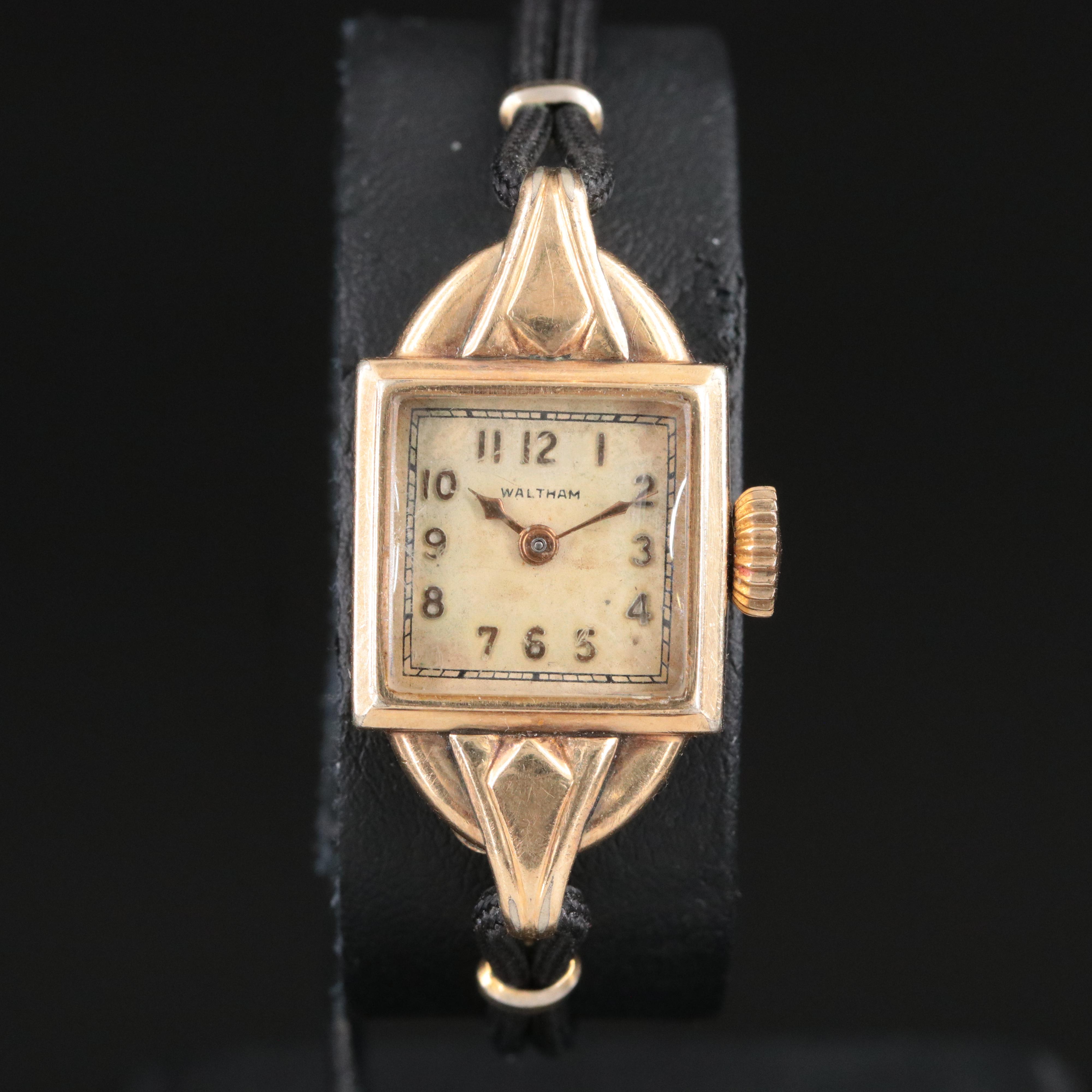 Waltham Vintage Fancy Lug Gold-Filled Watch