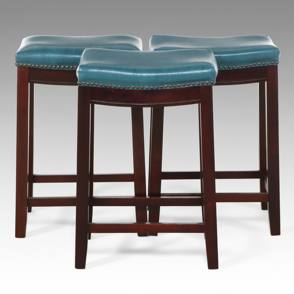 Set of Three Linon Home Decor Contemporary Barstools