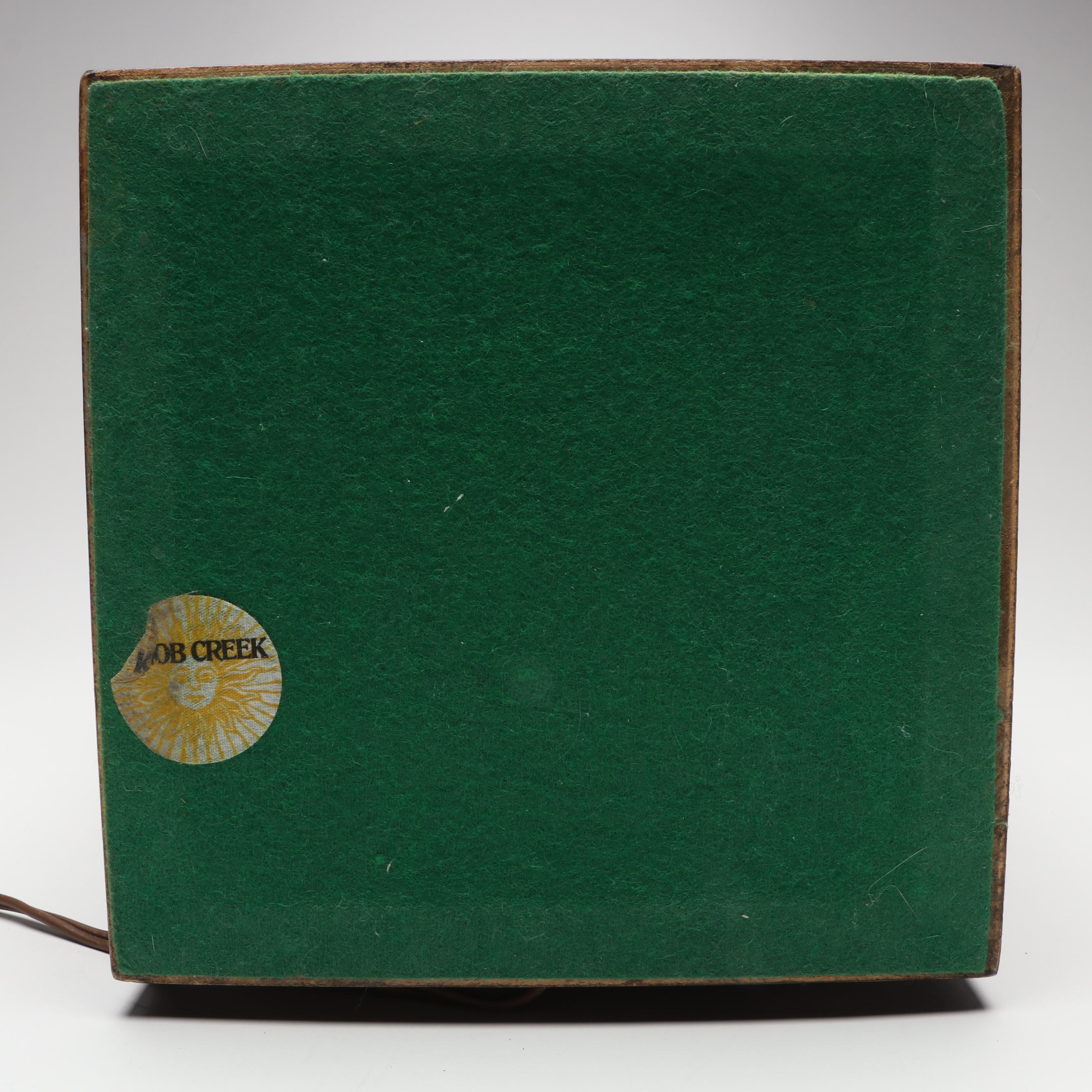 Knob Creek Nautical Wood and Brass Sextant Table Lamp, 20th Century