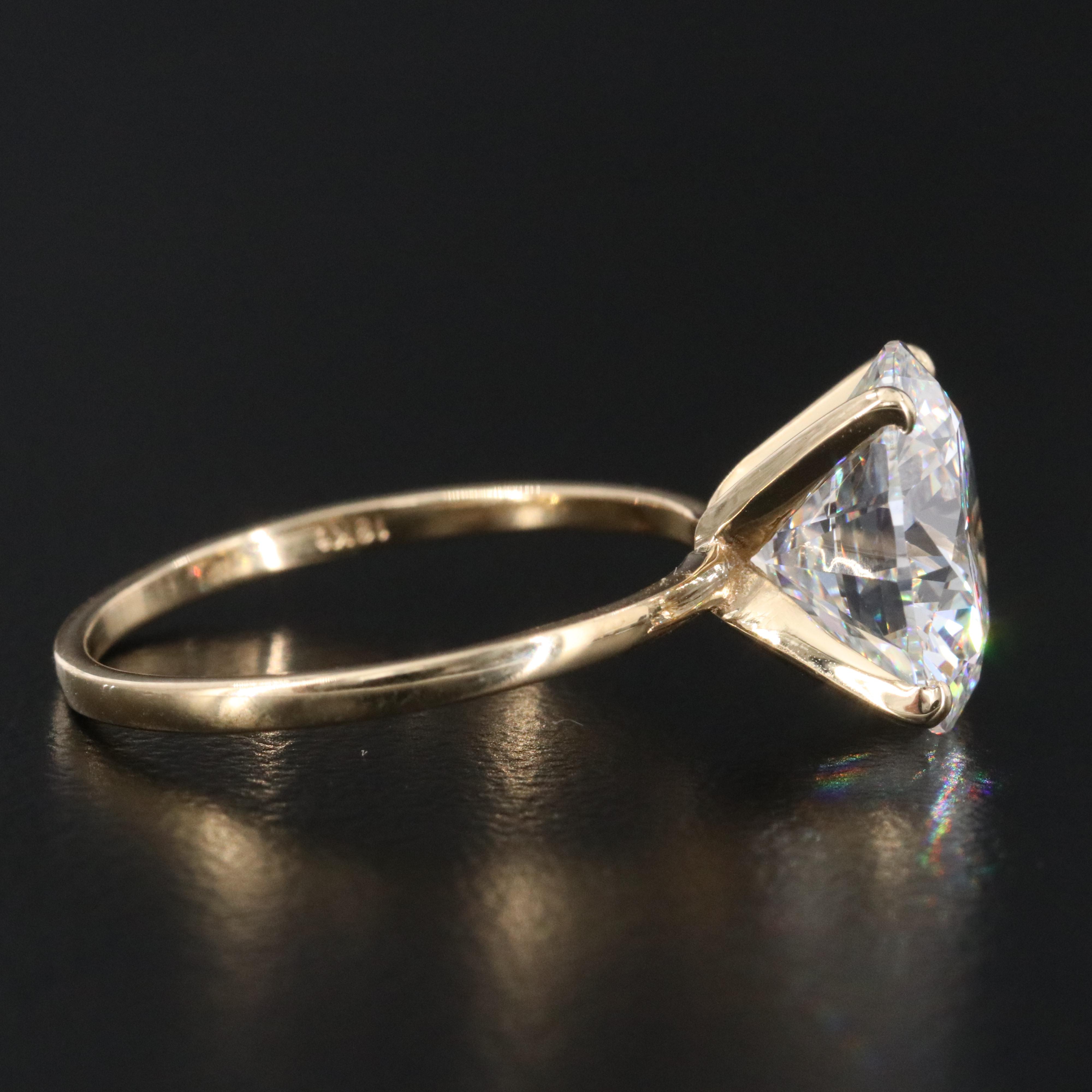 18K 4.01 CT Lab Grown Diamond Solitaire Ring with IGI Report