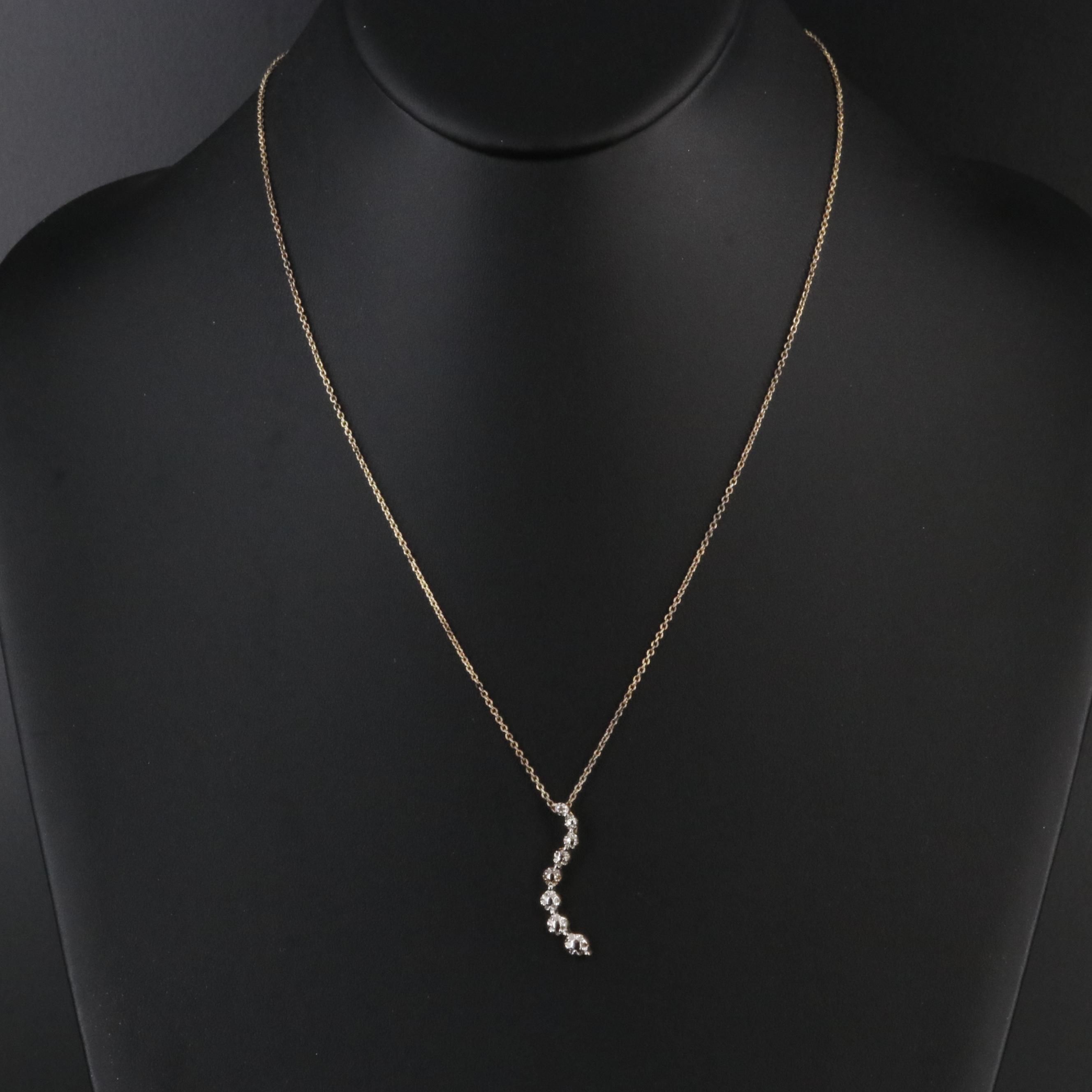 Sterling Journey Pendant Necklace with Diamond Accent