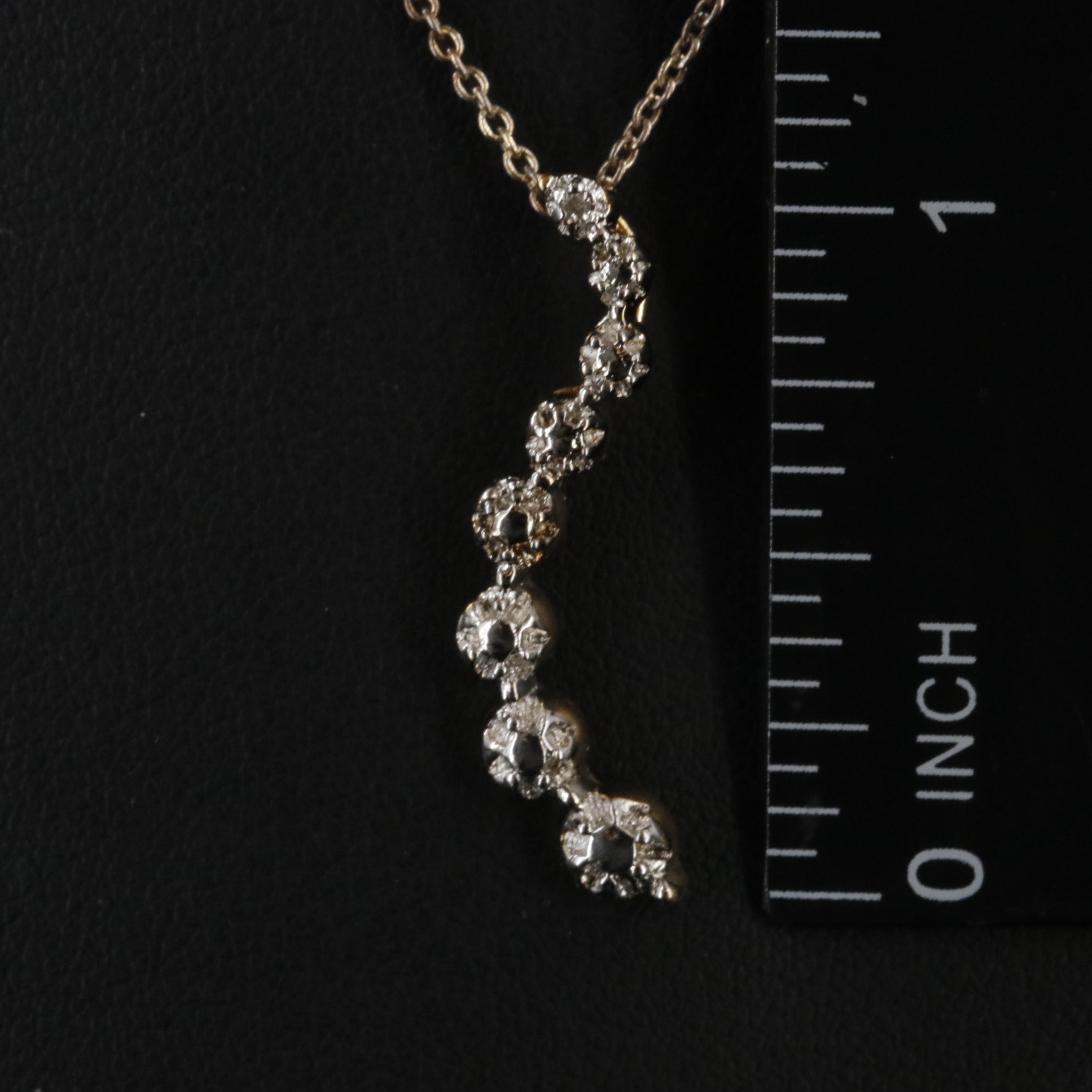 Sterling Journey Pendant Necklace with Diamond Accent