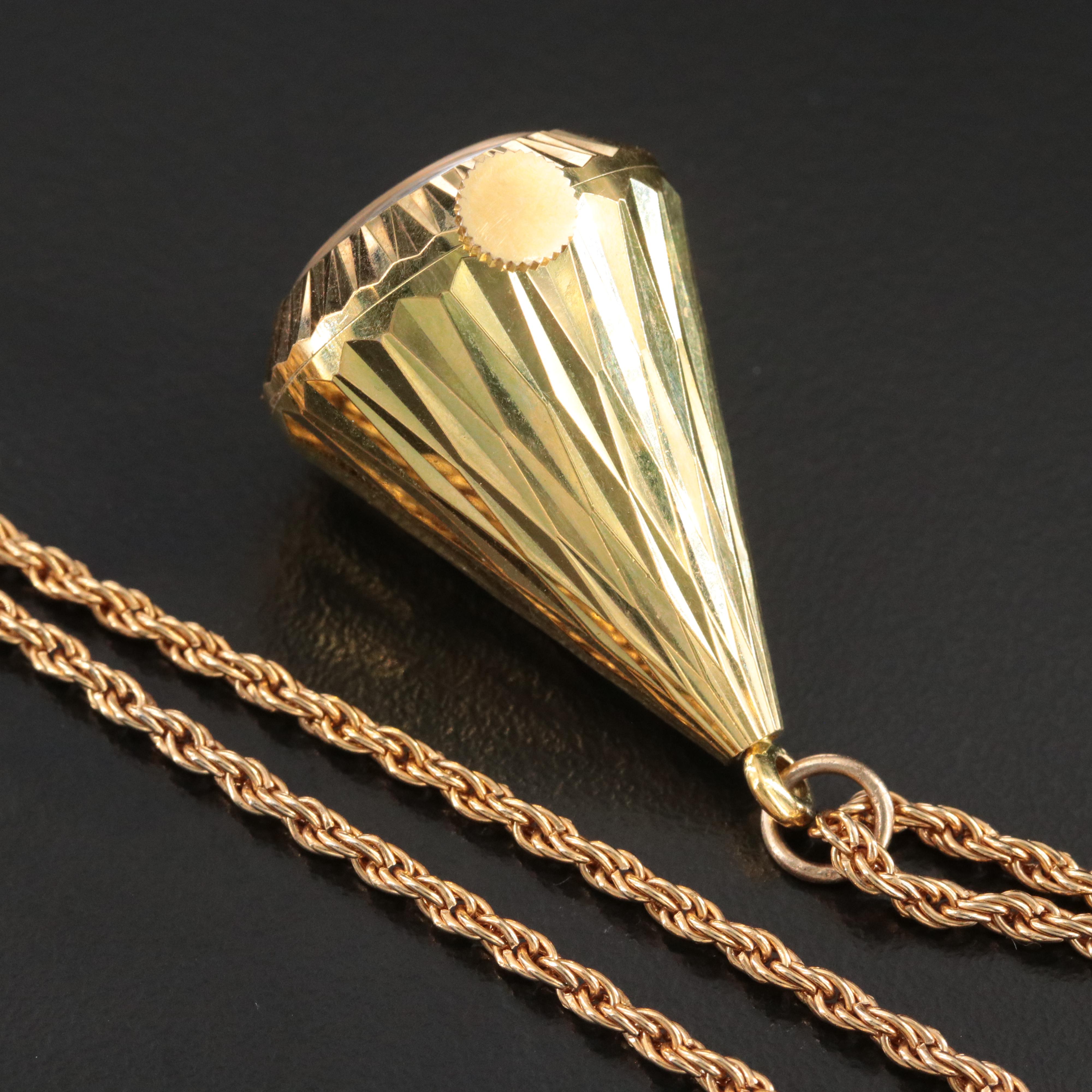 Vintage Bucherer Swiss Tapered Horn Pendant Watch