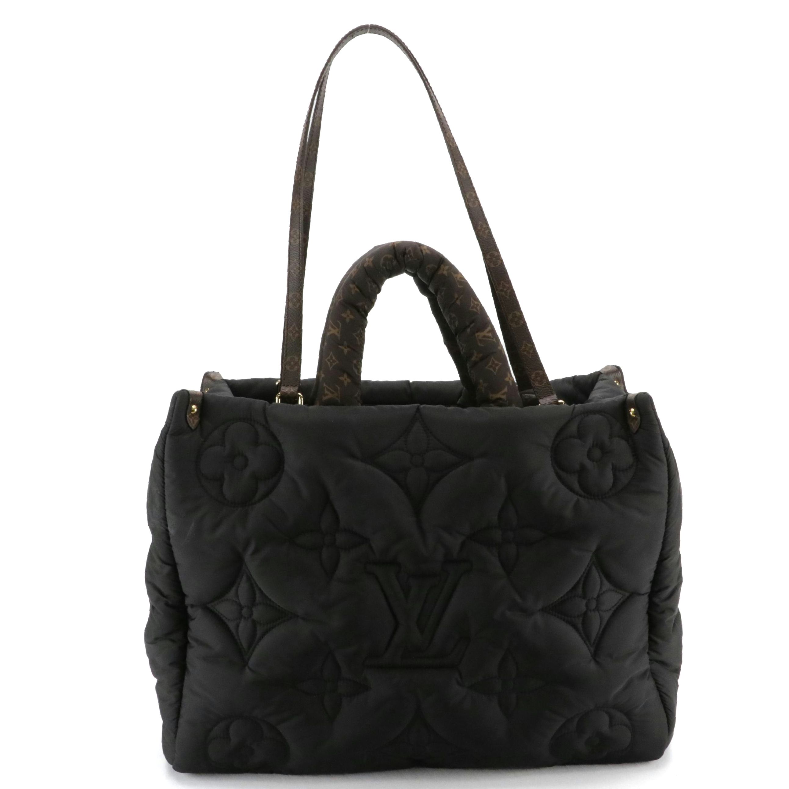 Louis Vuitton Black/Monogram Nylon Pillow Onthego GM Two-Way Tote Bag