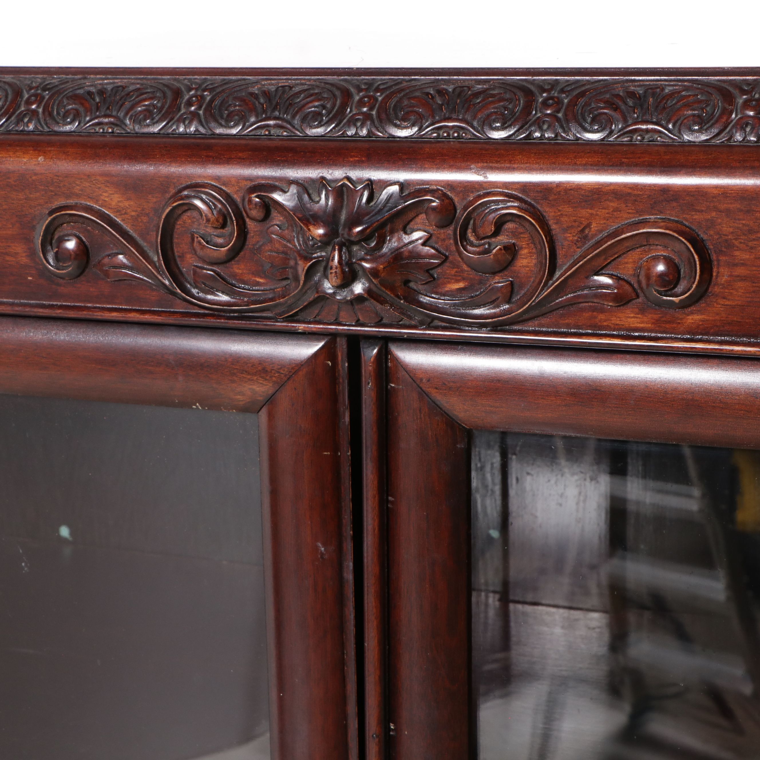Chippendale Style Mahogany Display Cabinet