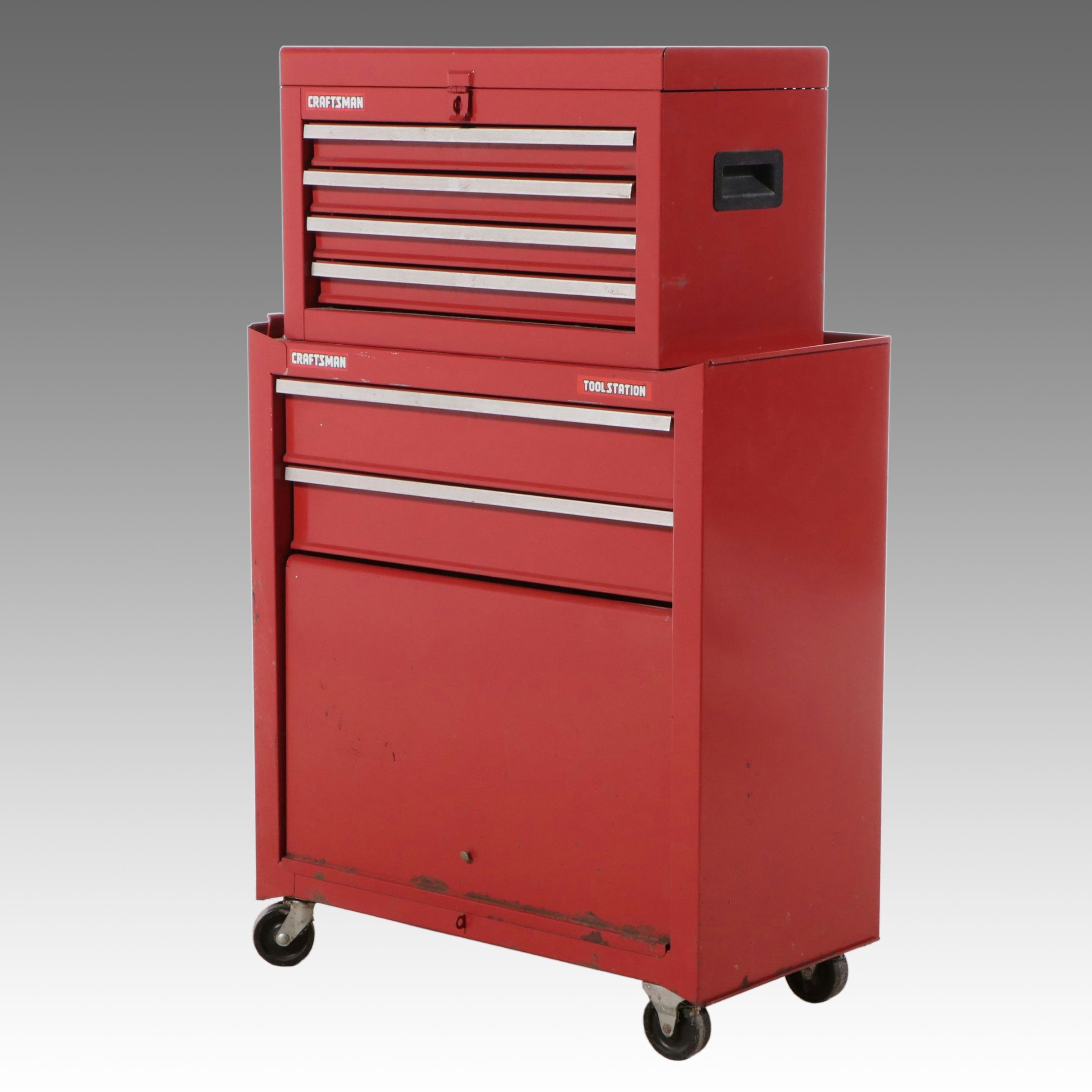 Craftsman Red Metal Toolstation with Assorted Hand Tools