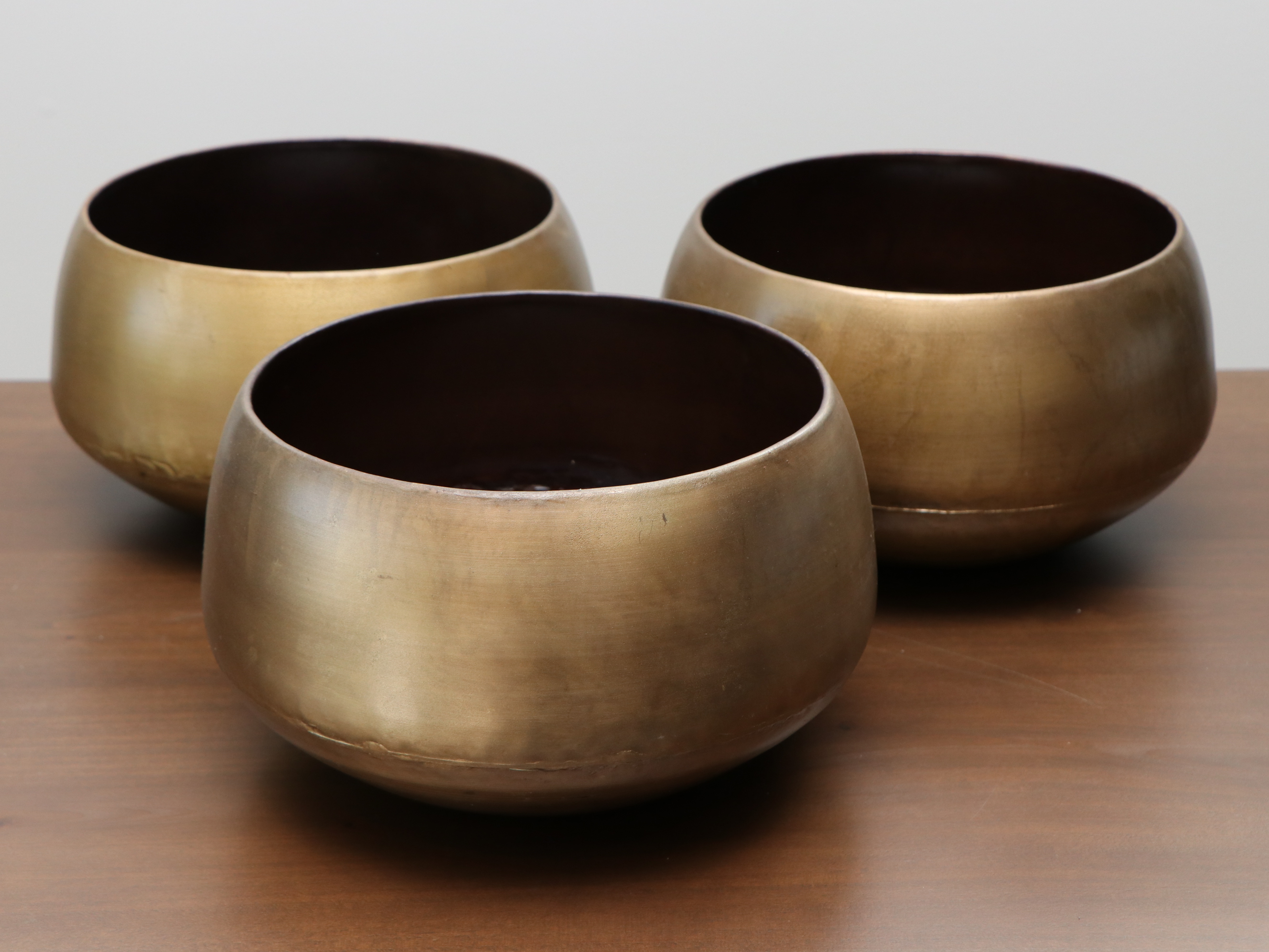 Brass Tone Metal Bowls, Faux Lizard Boxes, and More Décor