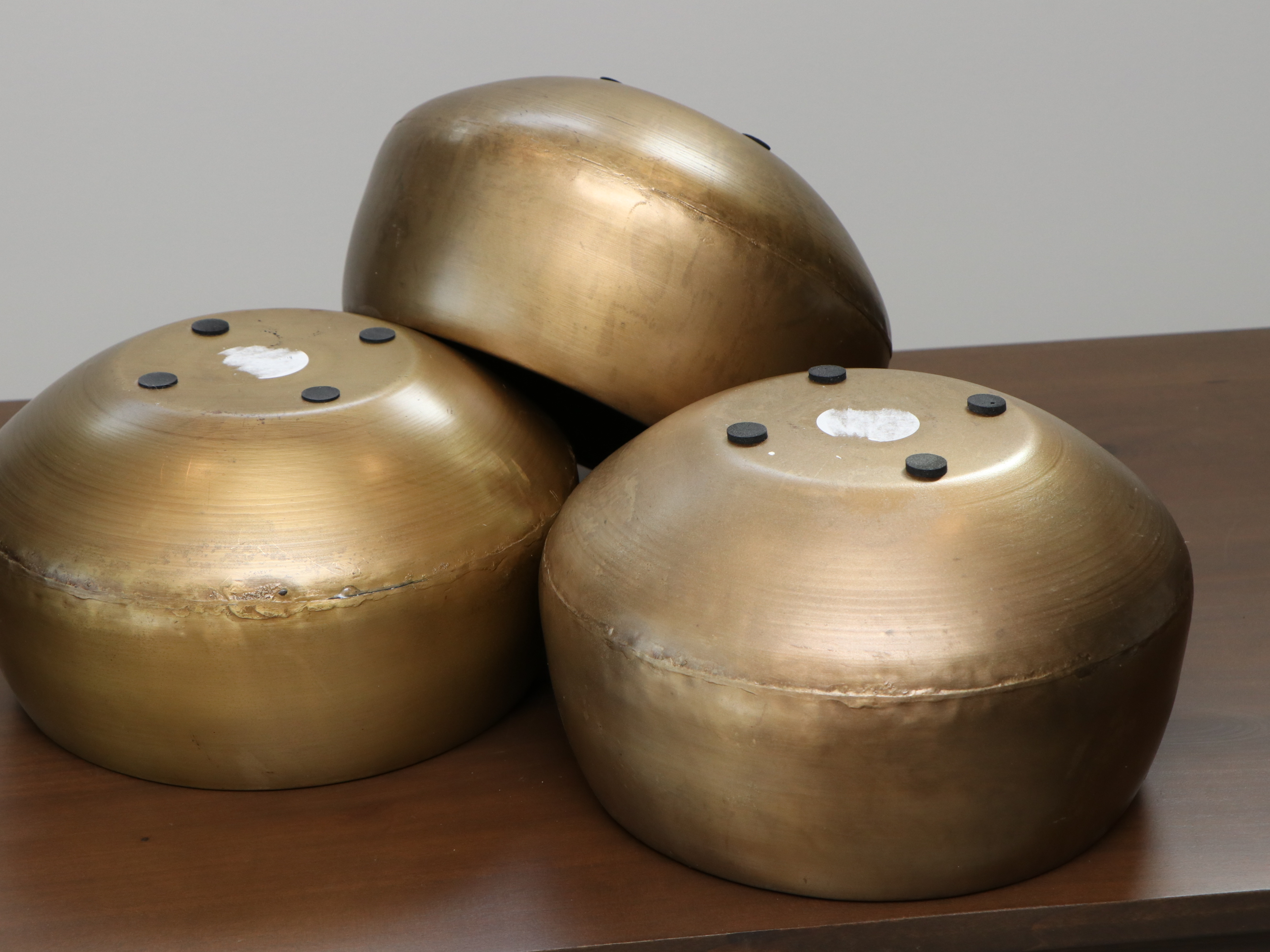 Brass Tone Metal Bowls, Faux Lizard Boxes, and More Décor