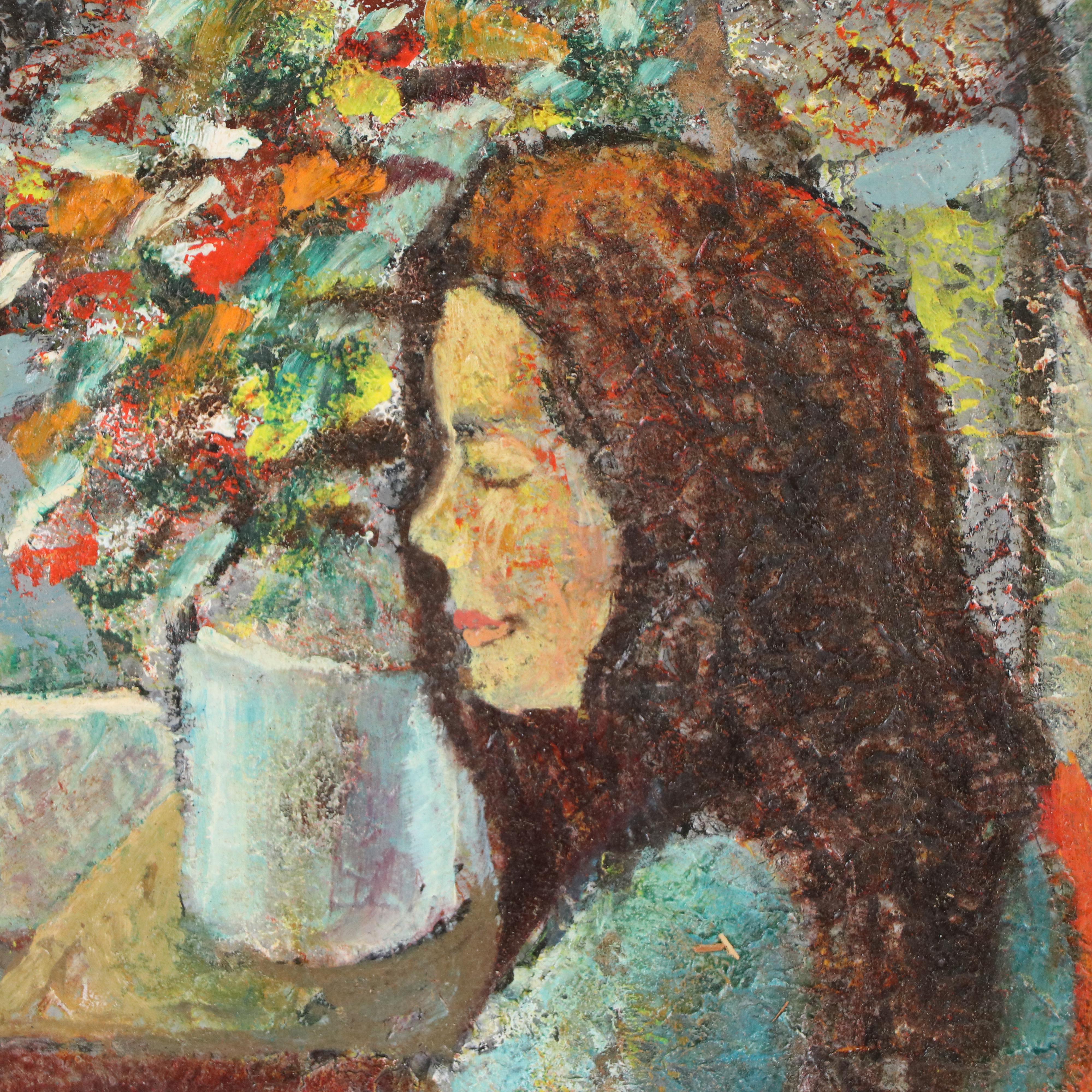 Keely Portrait Oil Painting of Woman Reading by Window